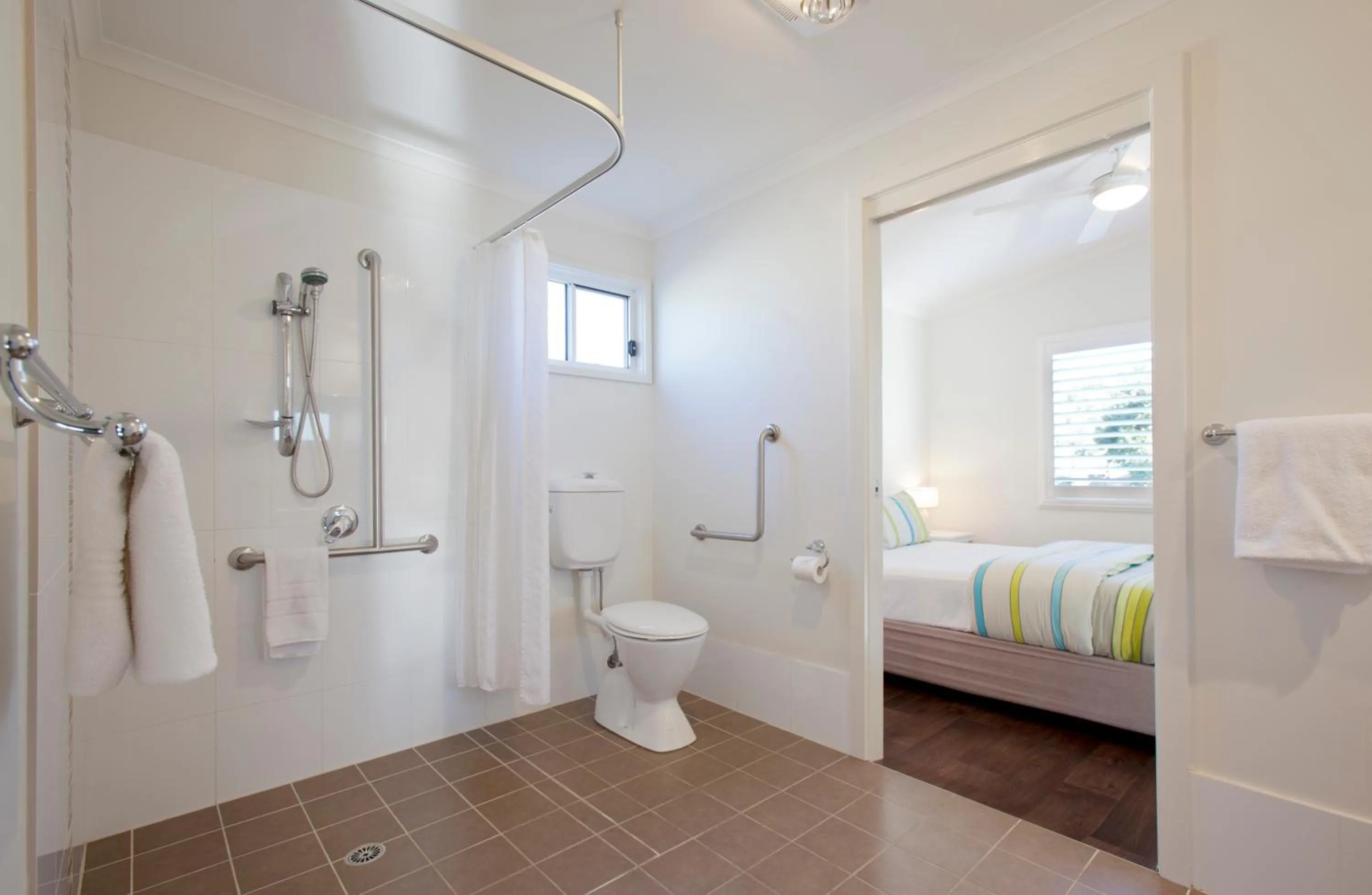 Bed in NRMA Ocean Beach Holiday Resort