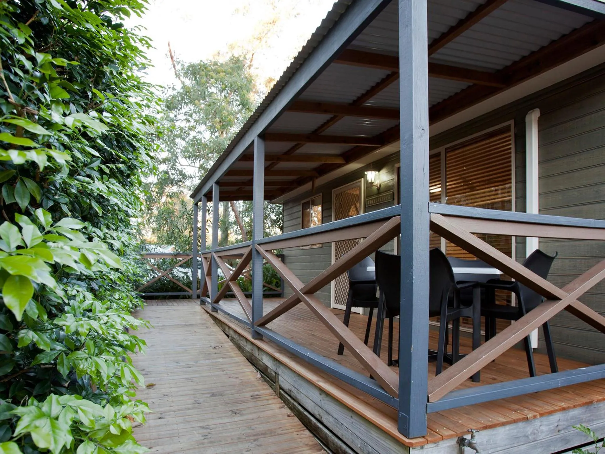 Patio in NRMA Ocean Beach Holiday Resort