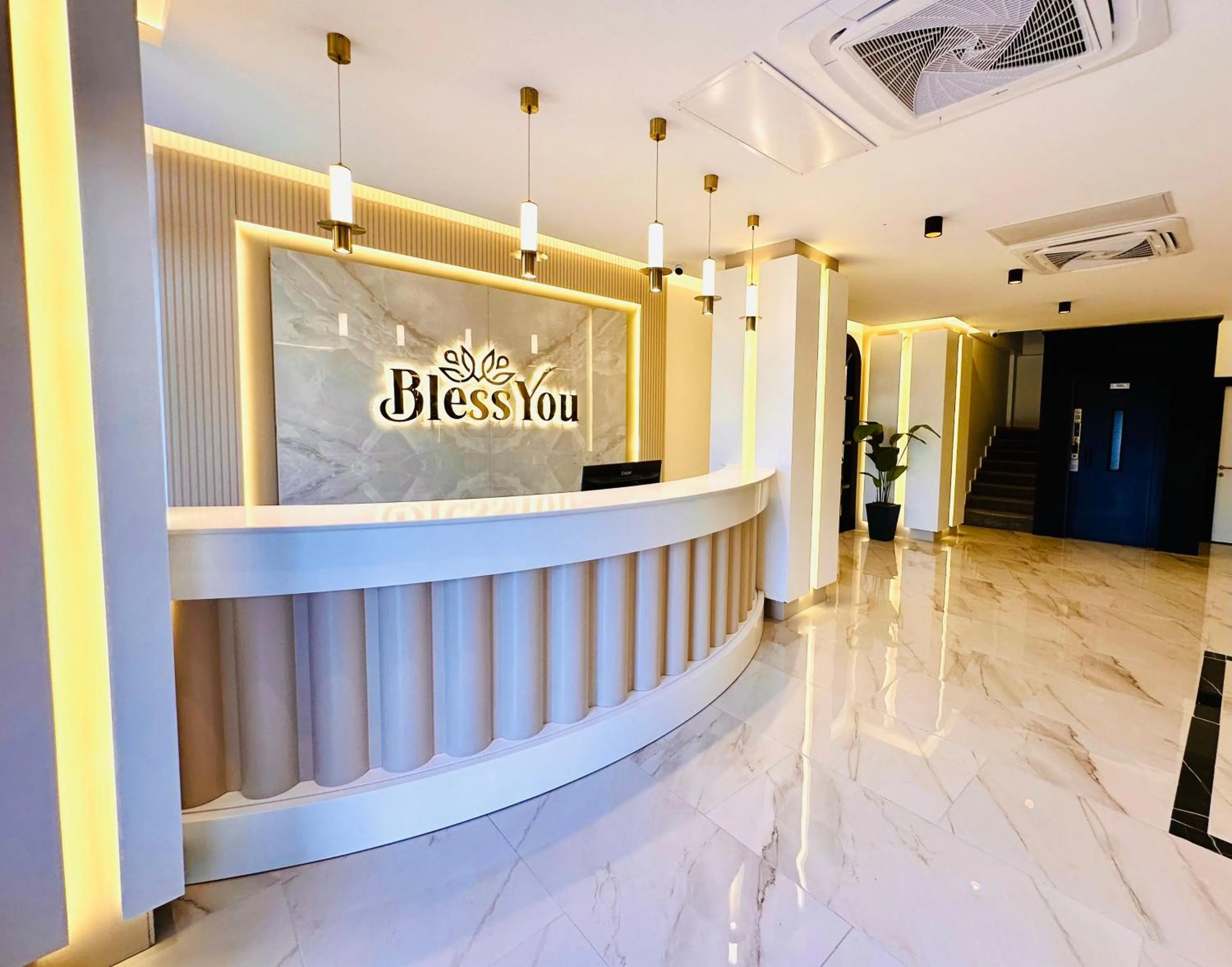 Property logo or sign in Bless You