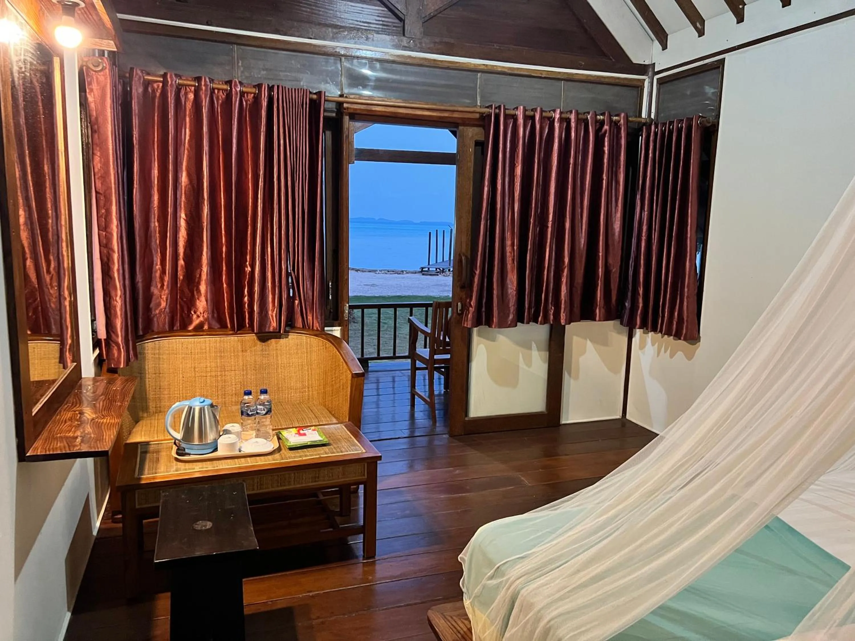 Living room, Bed in Arys Lagoon Bungalow & Hotel