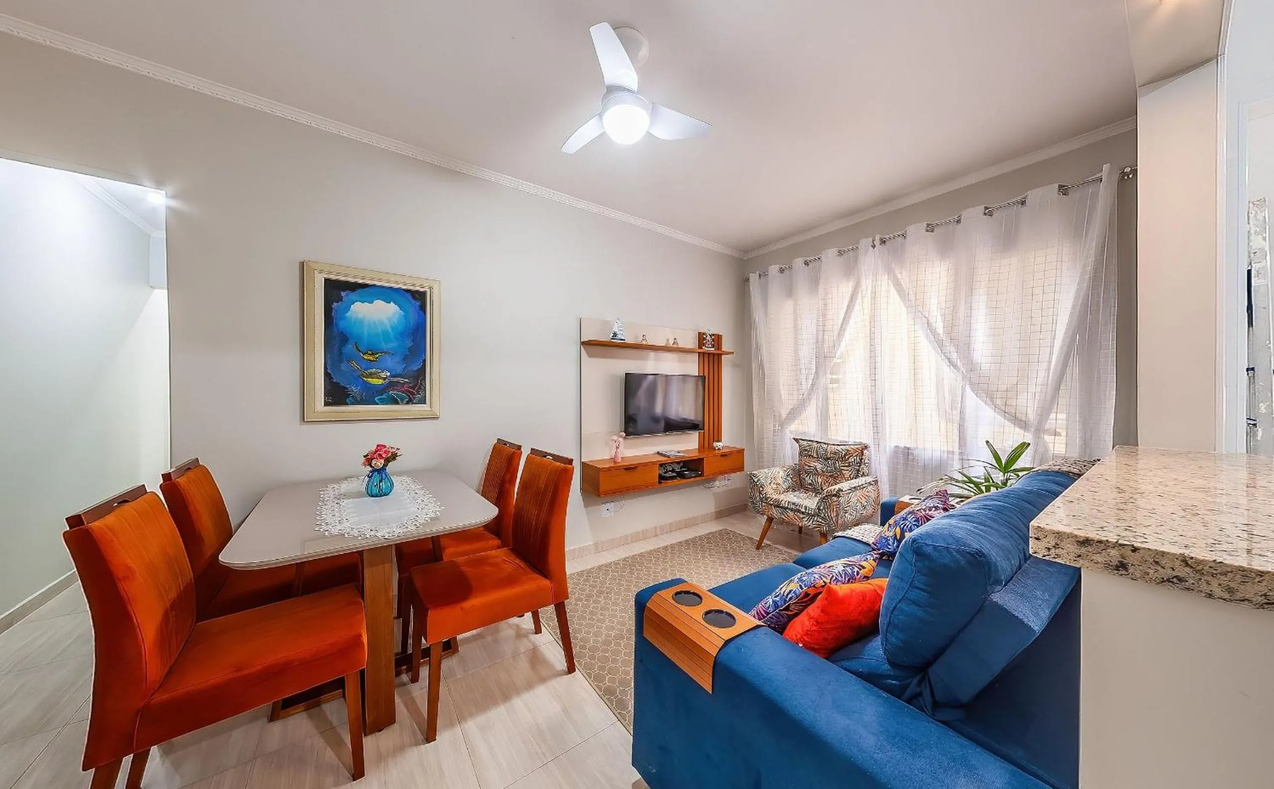 Apartamento confortável com piscina no Caiçara