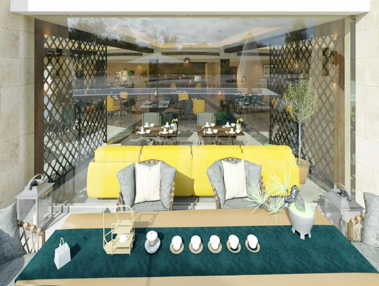 Seating area in Tolip Resort El Galala Heights