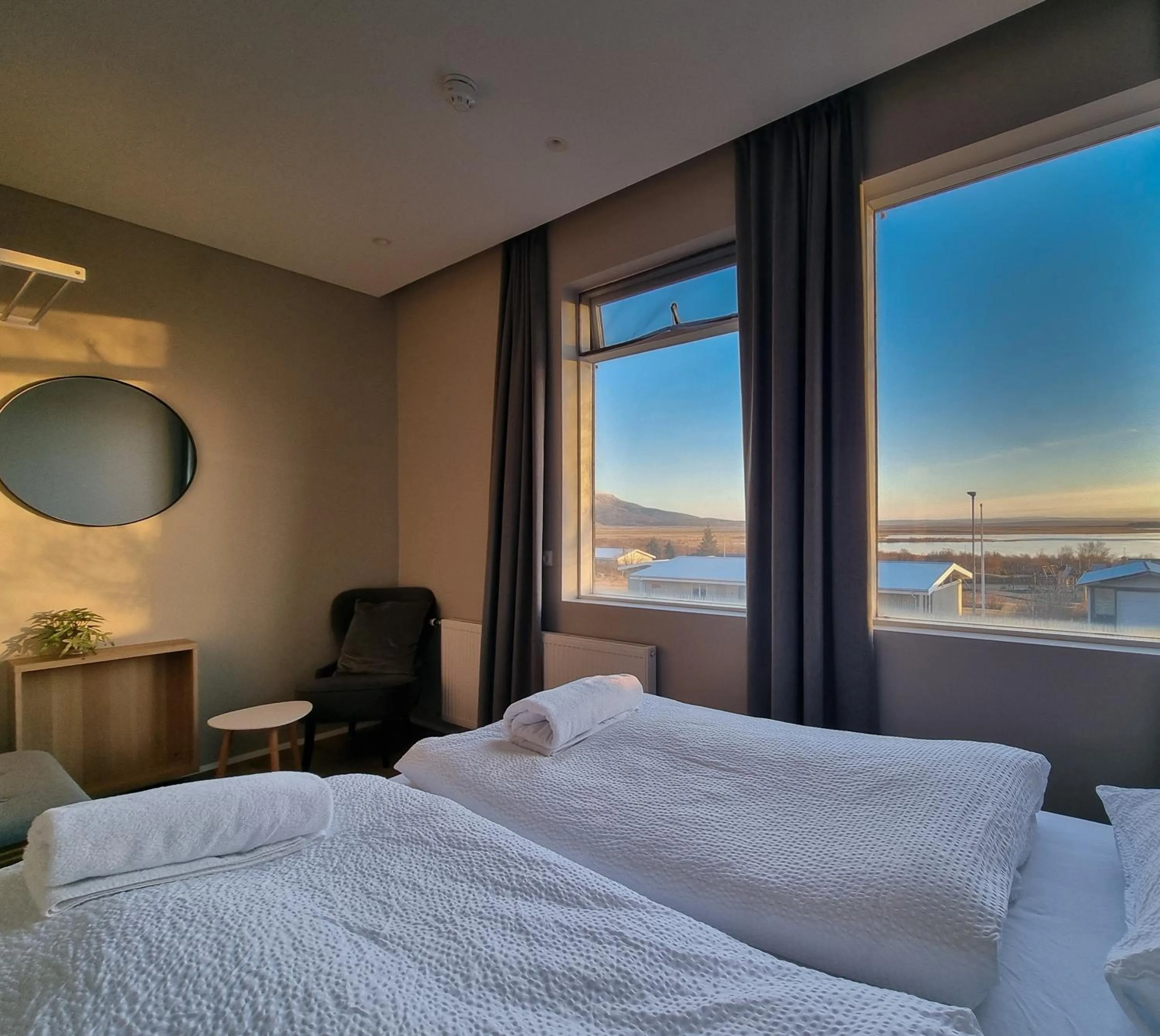 Bedroom, Bed in Hótel Laugarvatn