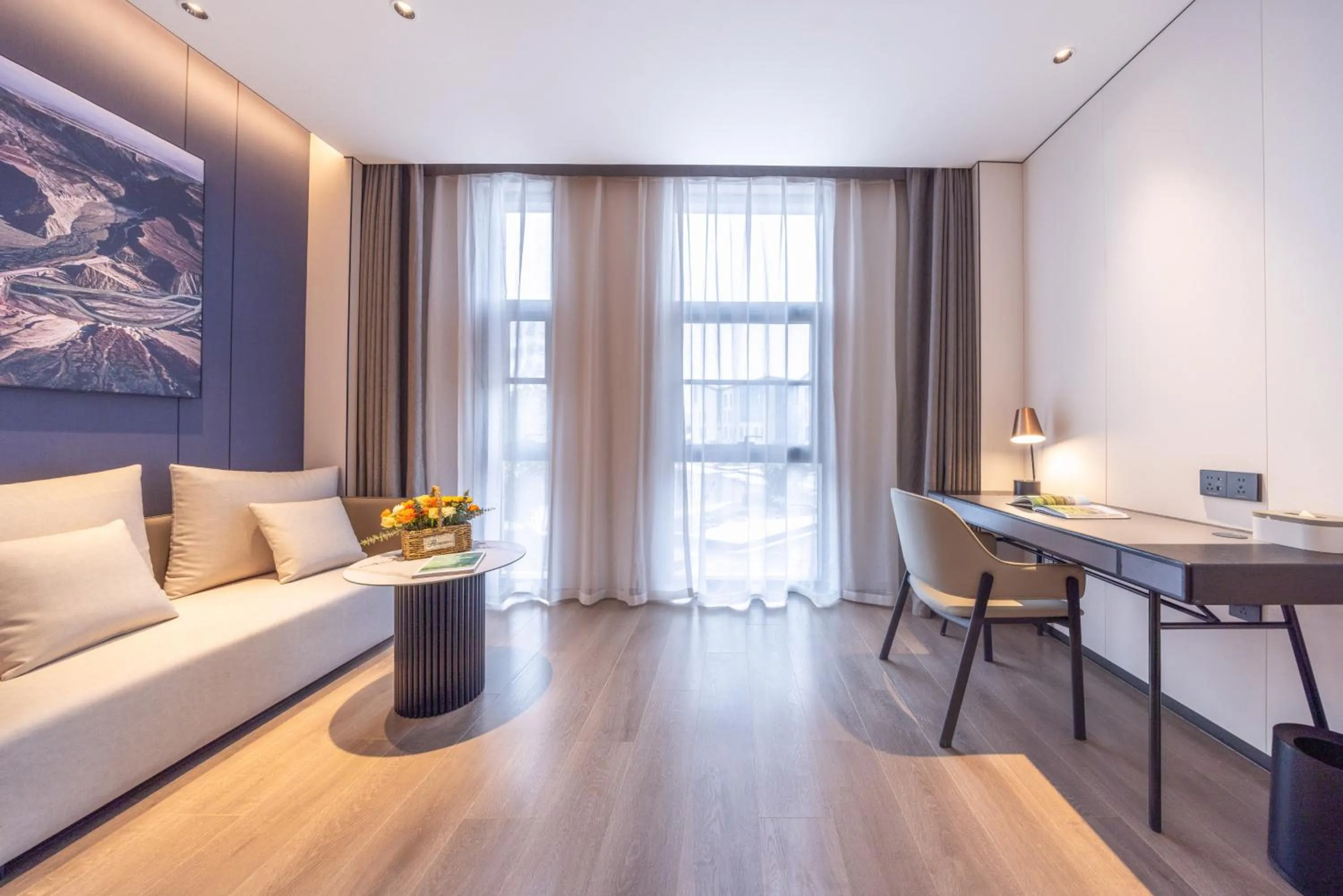 Seating area in Atour Hotel Xuzhou Yunlong Lake Zhushan Scenic Area