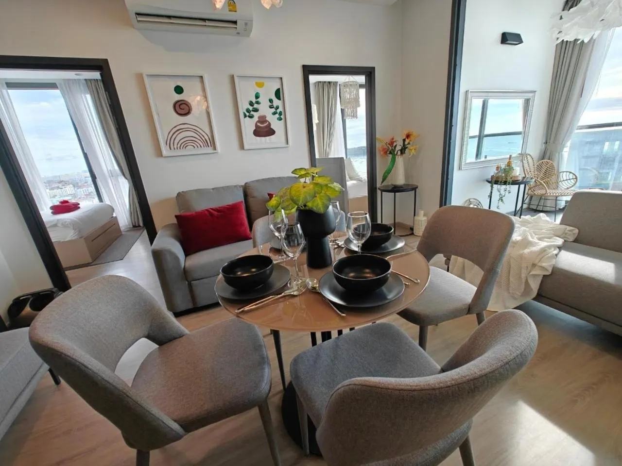 Living room in Edge Central Pattaya by Mickey