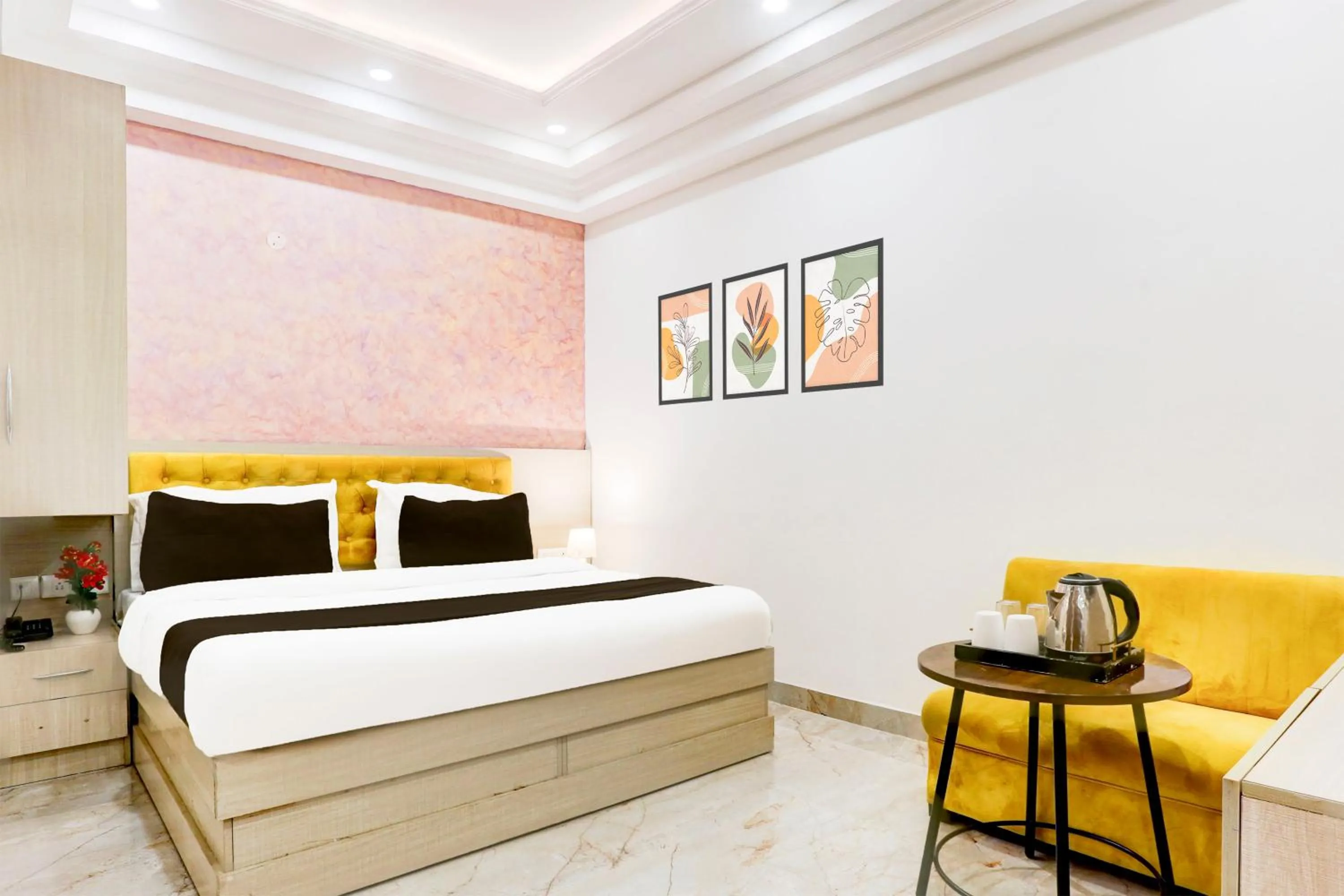 Bedroom, Bed in Townhouse Eden Garden Zirakpur