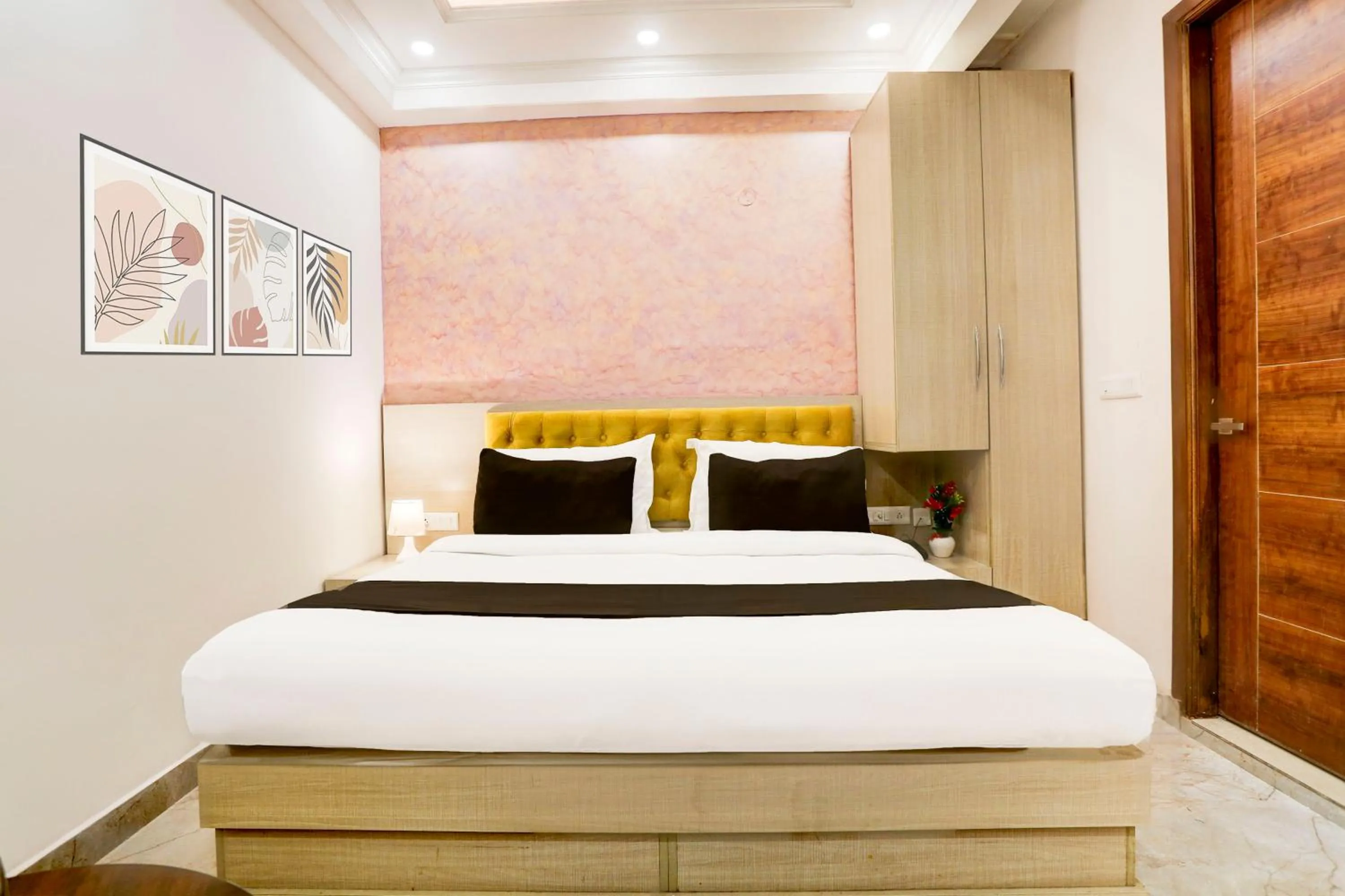 Bedroom, Bed in Townhouse Eden Garden Zirakpur