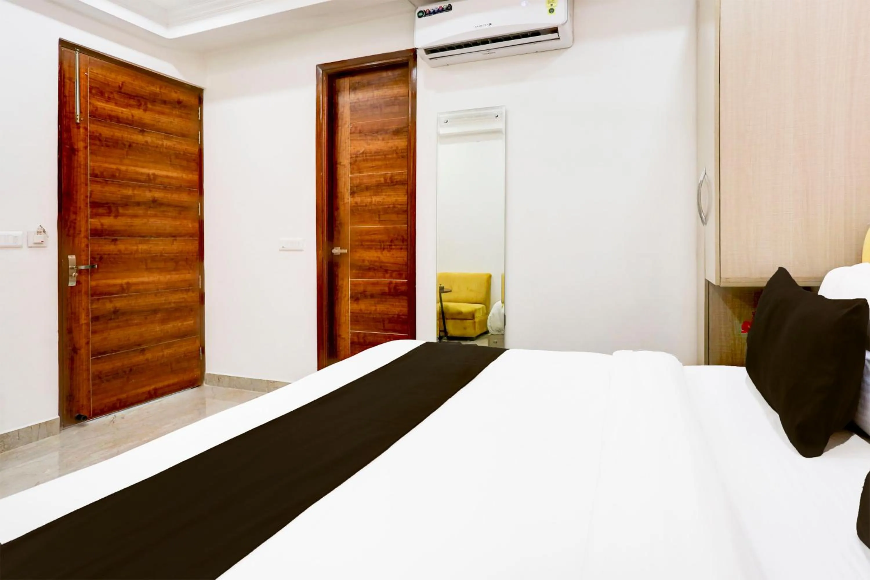 Bedroom, Bed in Townhouse Eden Garden Zirakpur