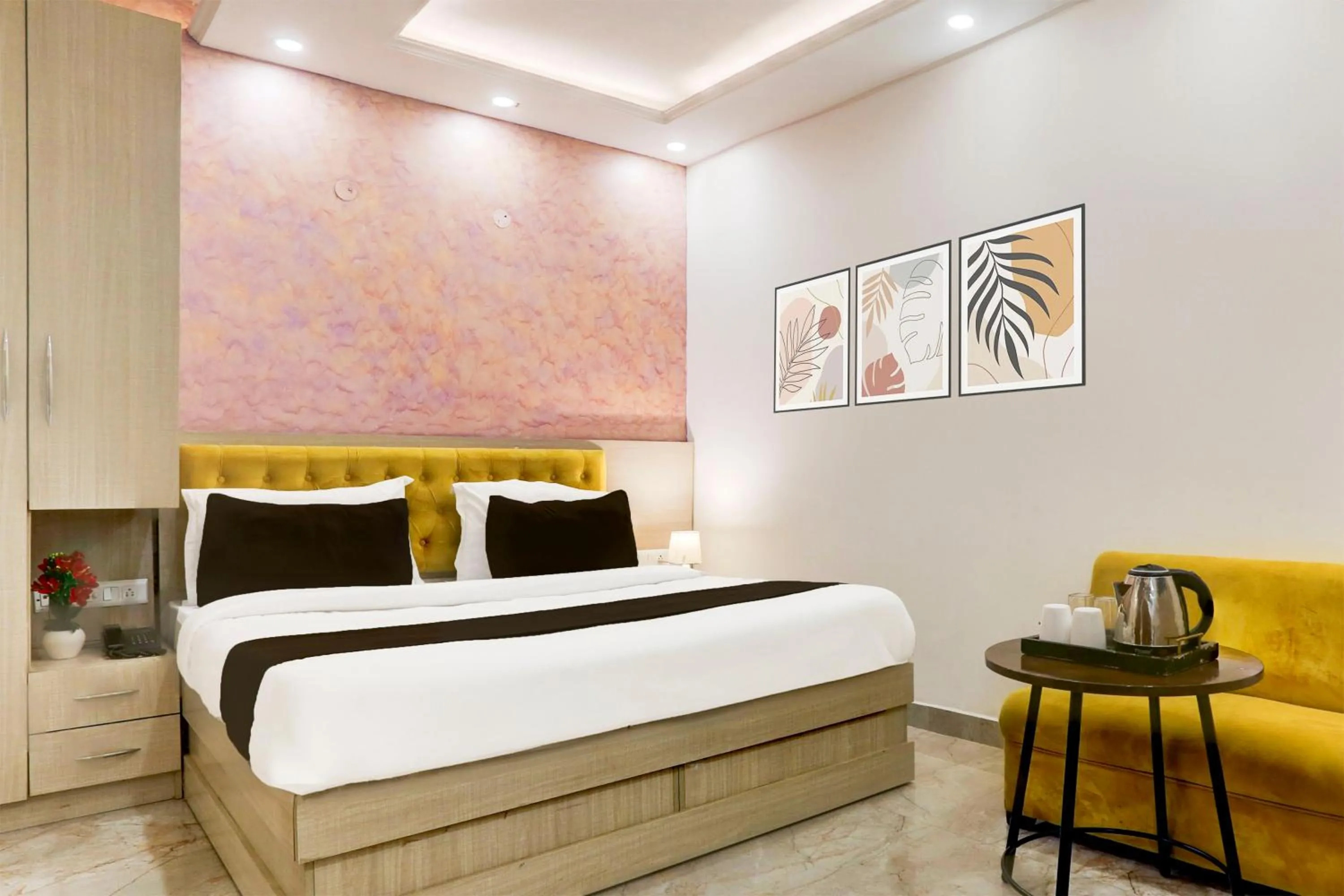 Bedroom, Bed in Townhouse Eden Garden Zirakpur