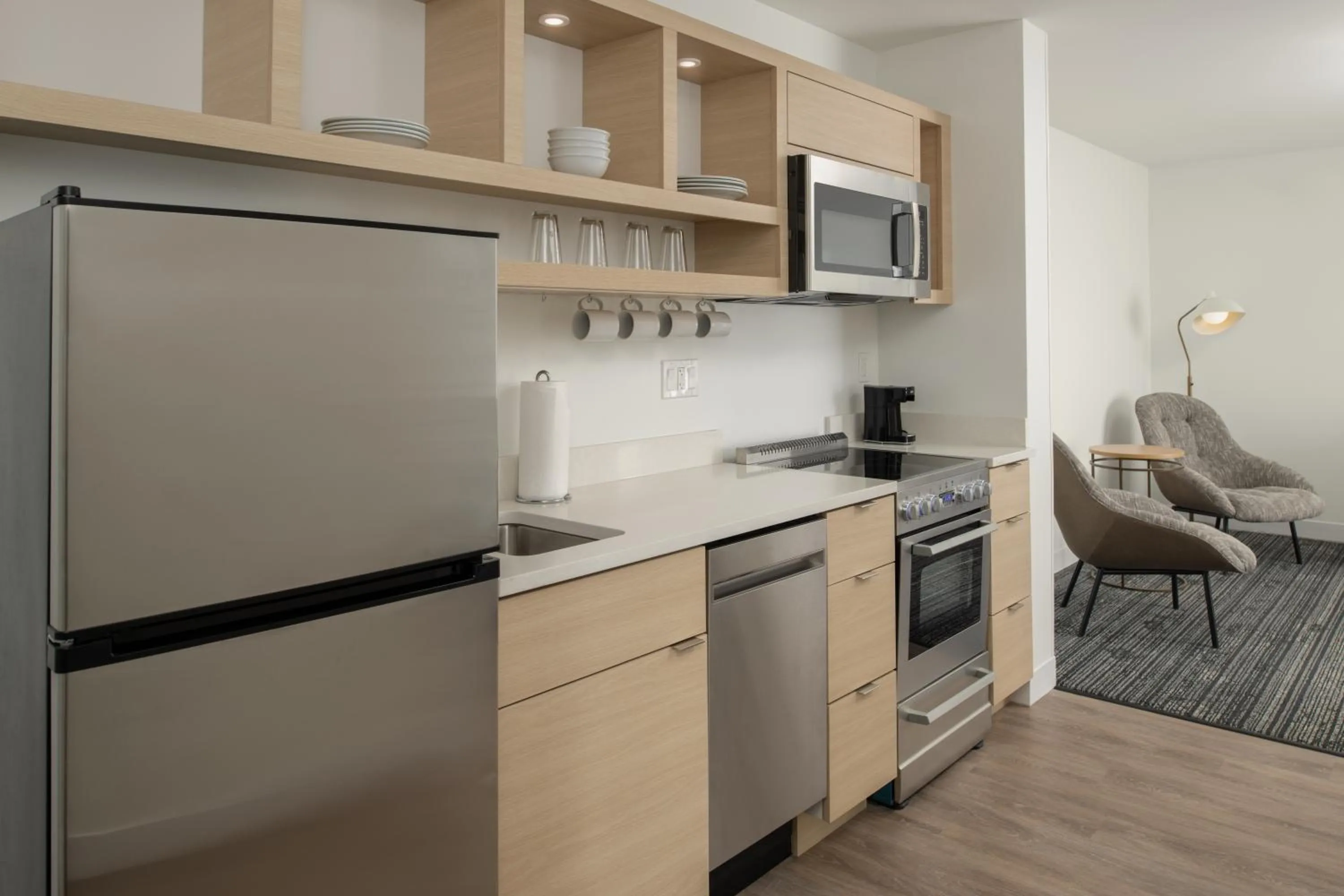 Kitchen or kitchenette in TownePlace Suites by Marriott Eugene