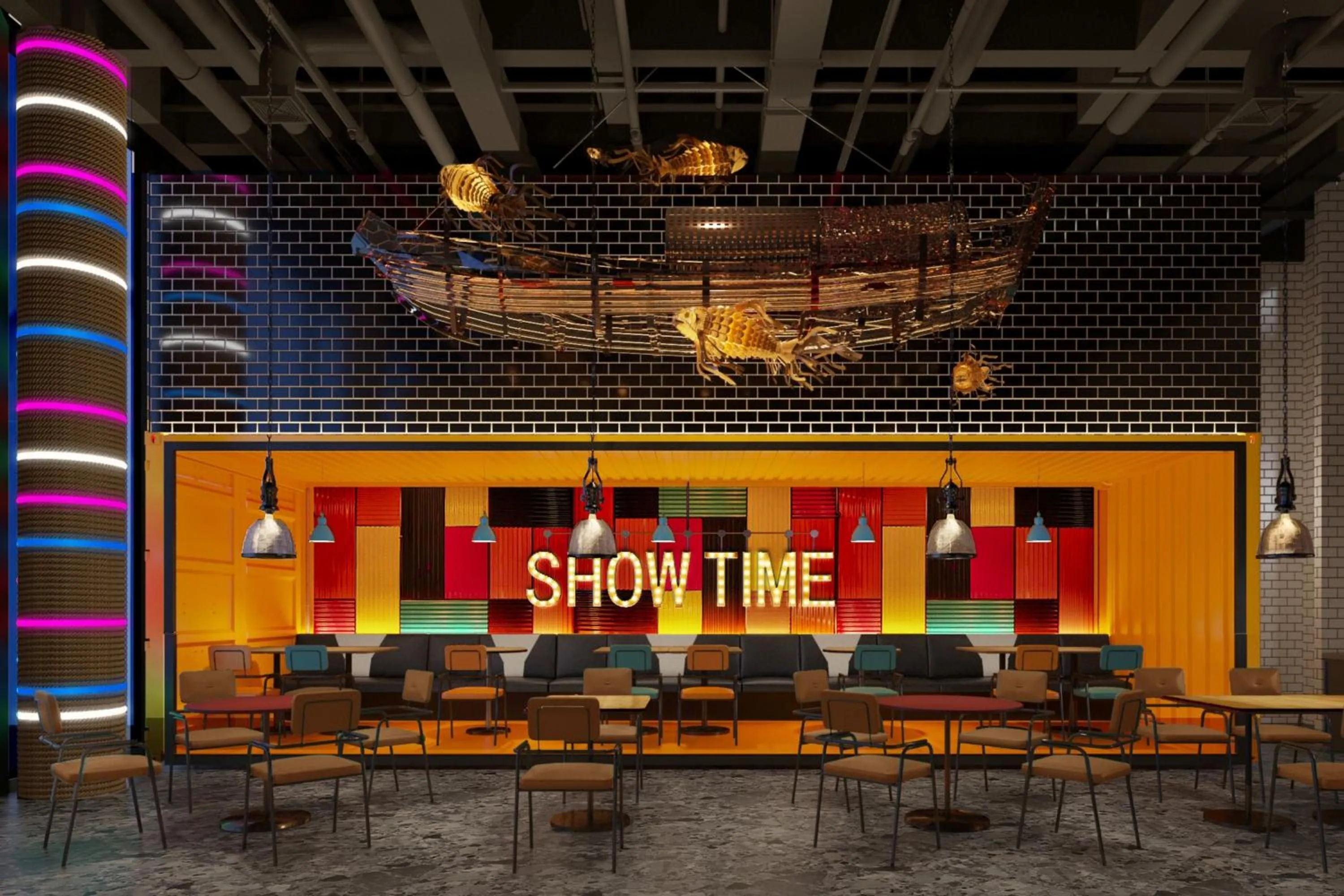 Lounge or bar in Moxy Ningbo Old Bund