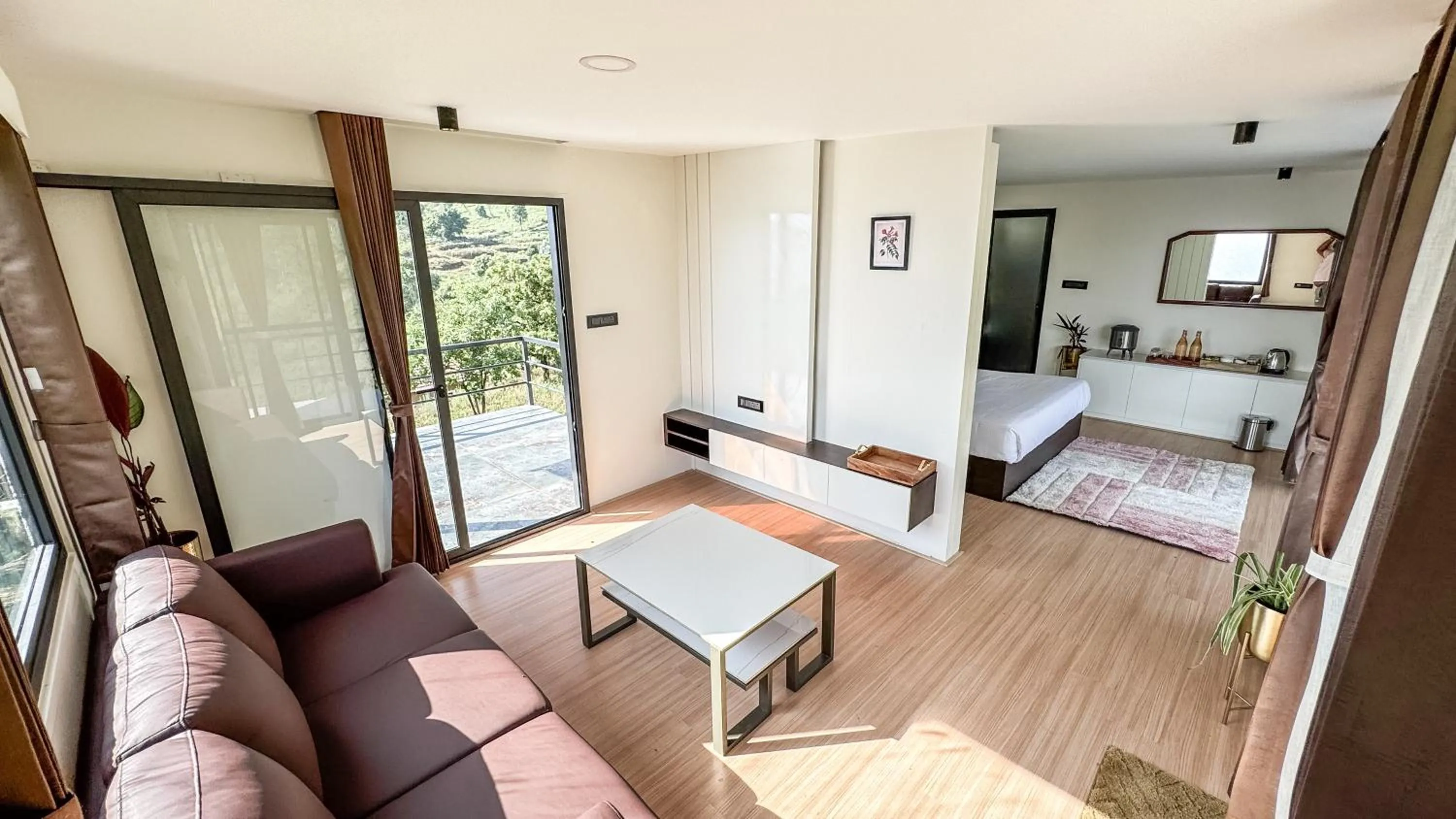 Living room, Bed in Tomorrowland Farms and Suites