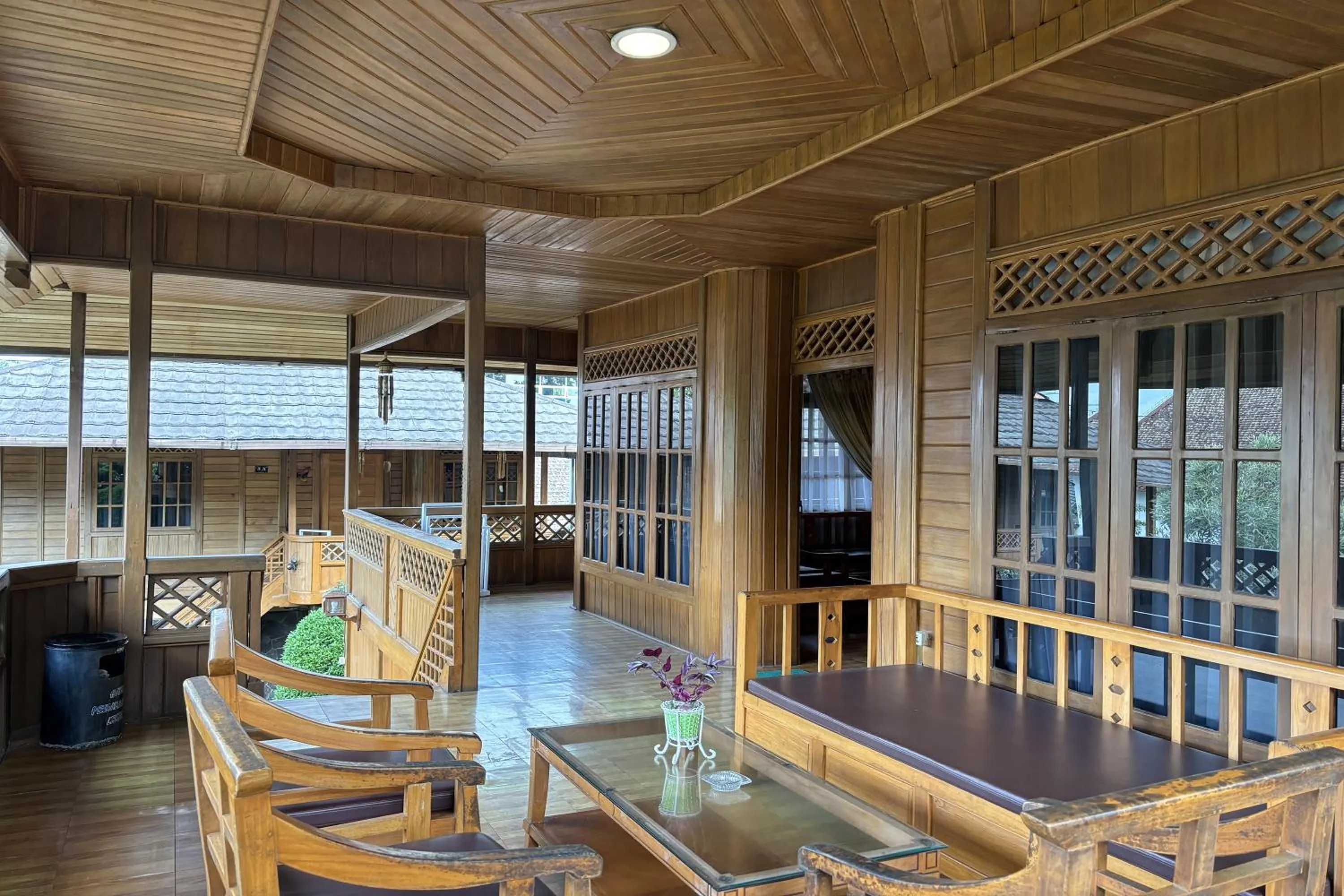 Seating area in Hotel Pesona Bamboe Lembang