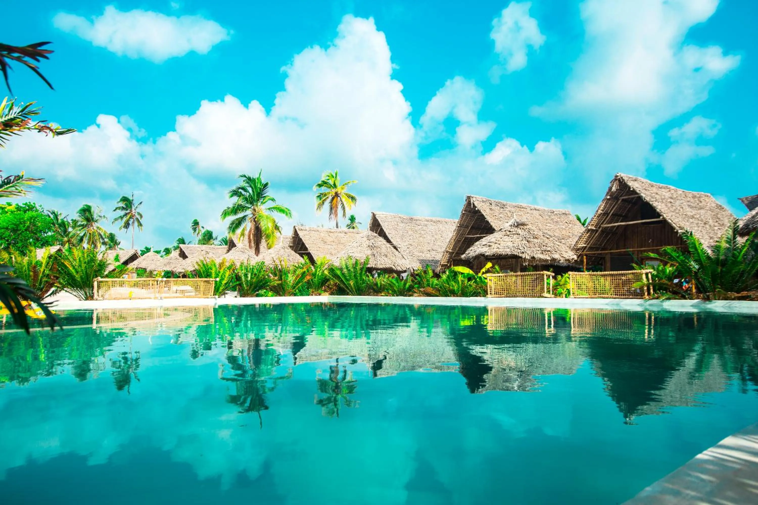 Pool view in New Jambo Bungalows