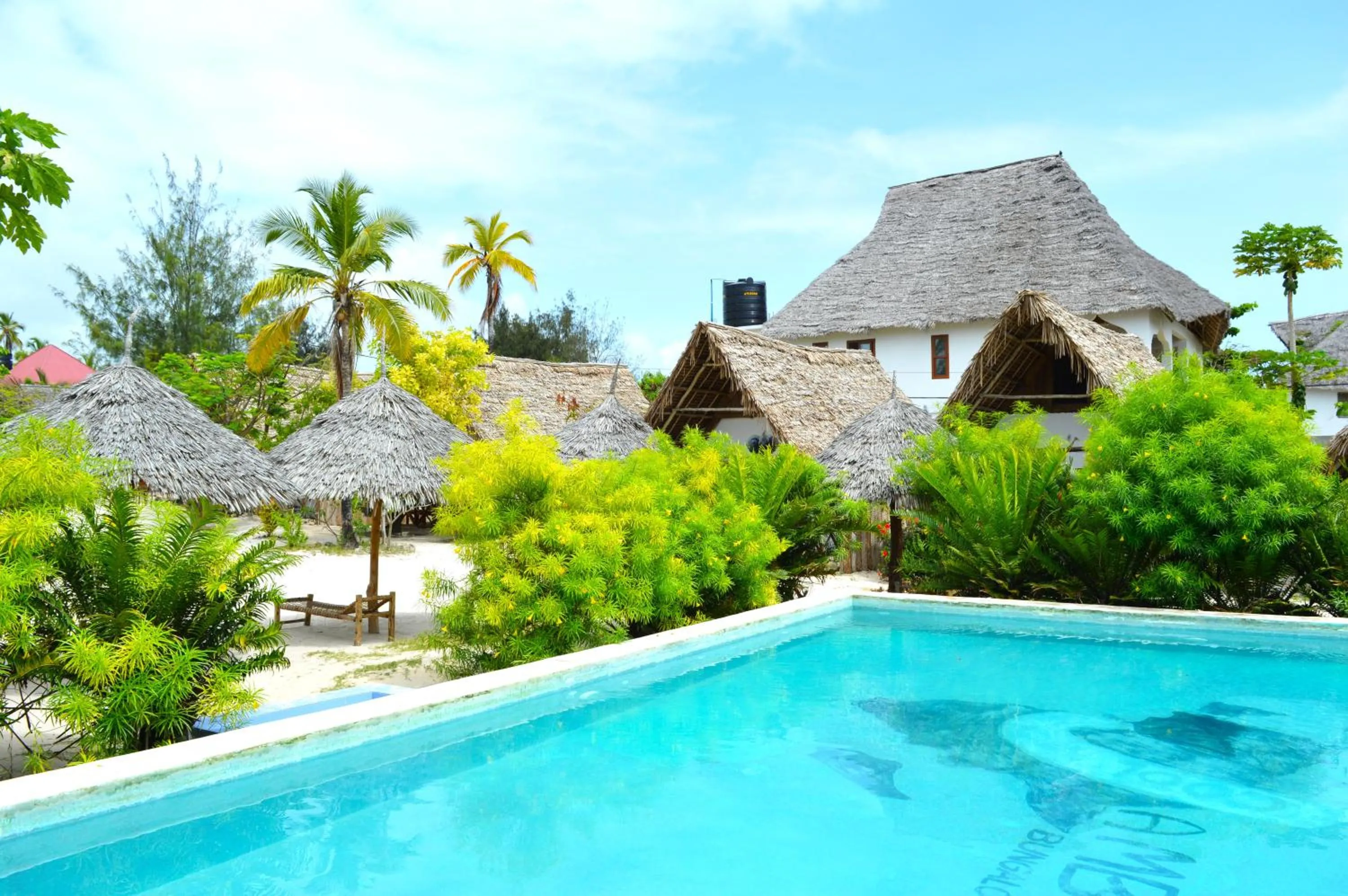 Pool view in New Jambo Bungalows