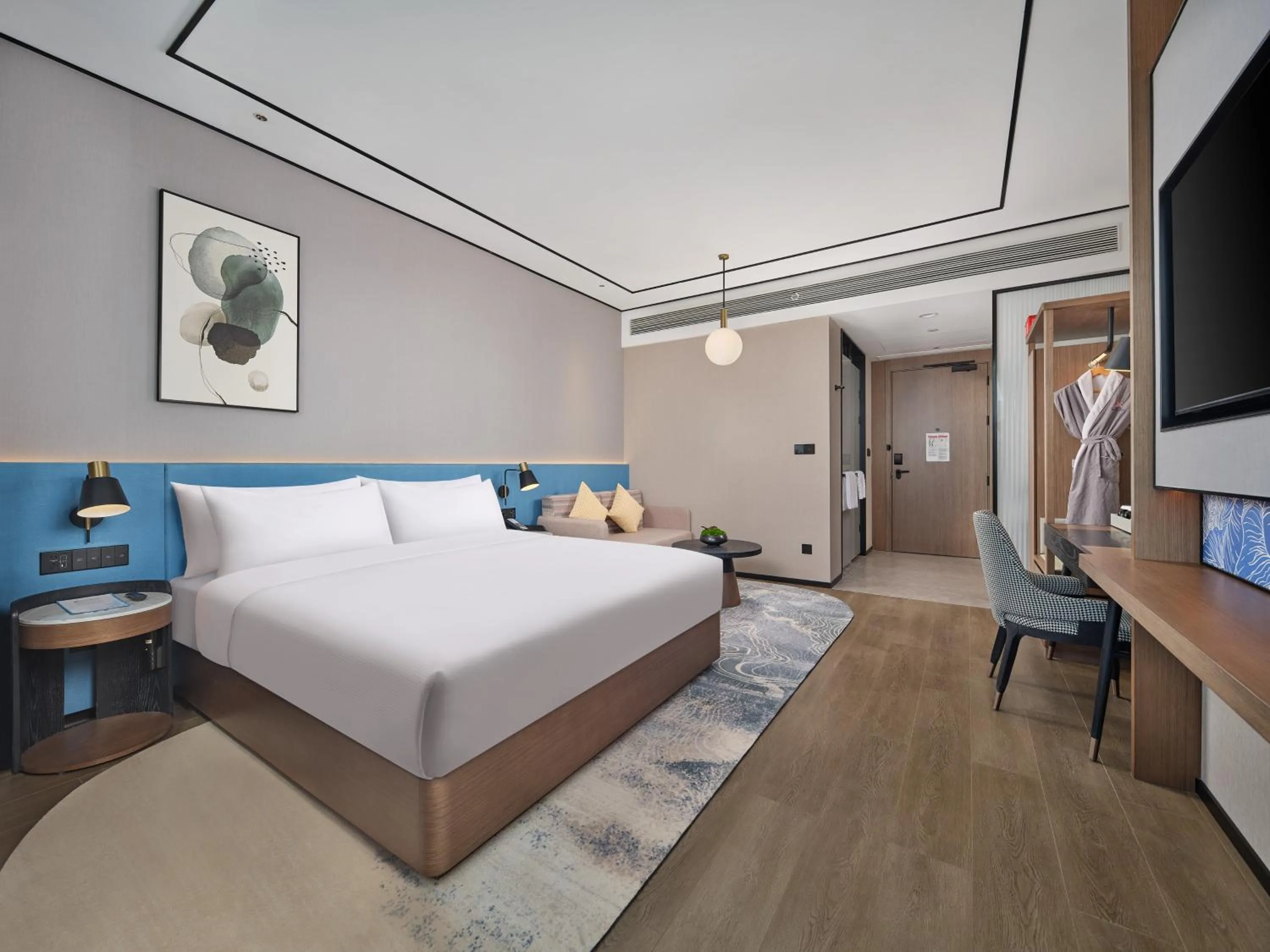 Bedroom, Bed in Hilton Garden Inn Ji'Nan High-Tech Zone