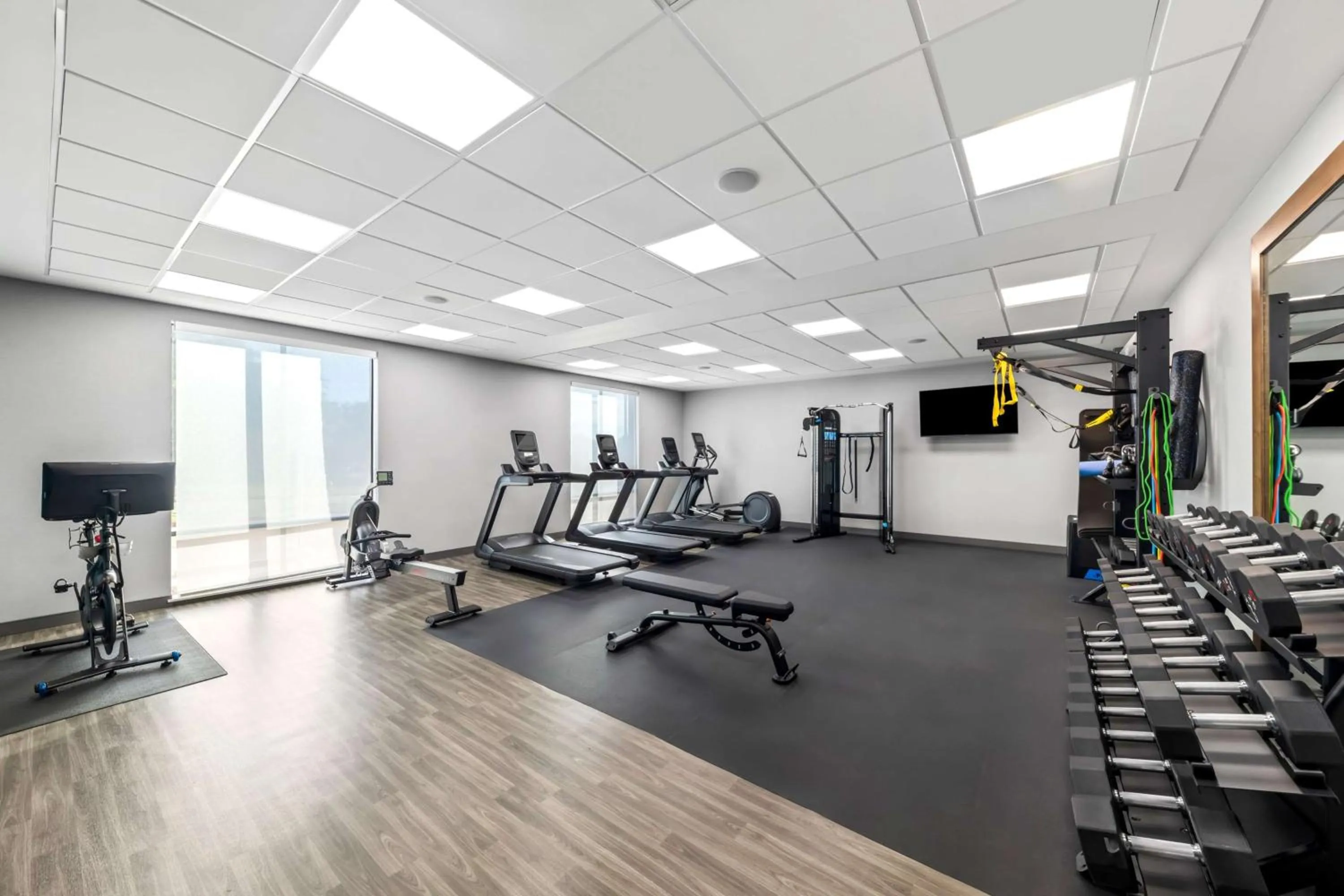 Fitness centre/facilities in Hampton Inn & Suites Sherman