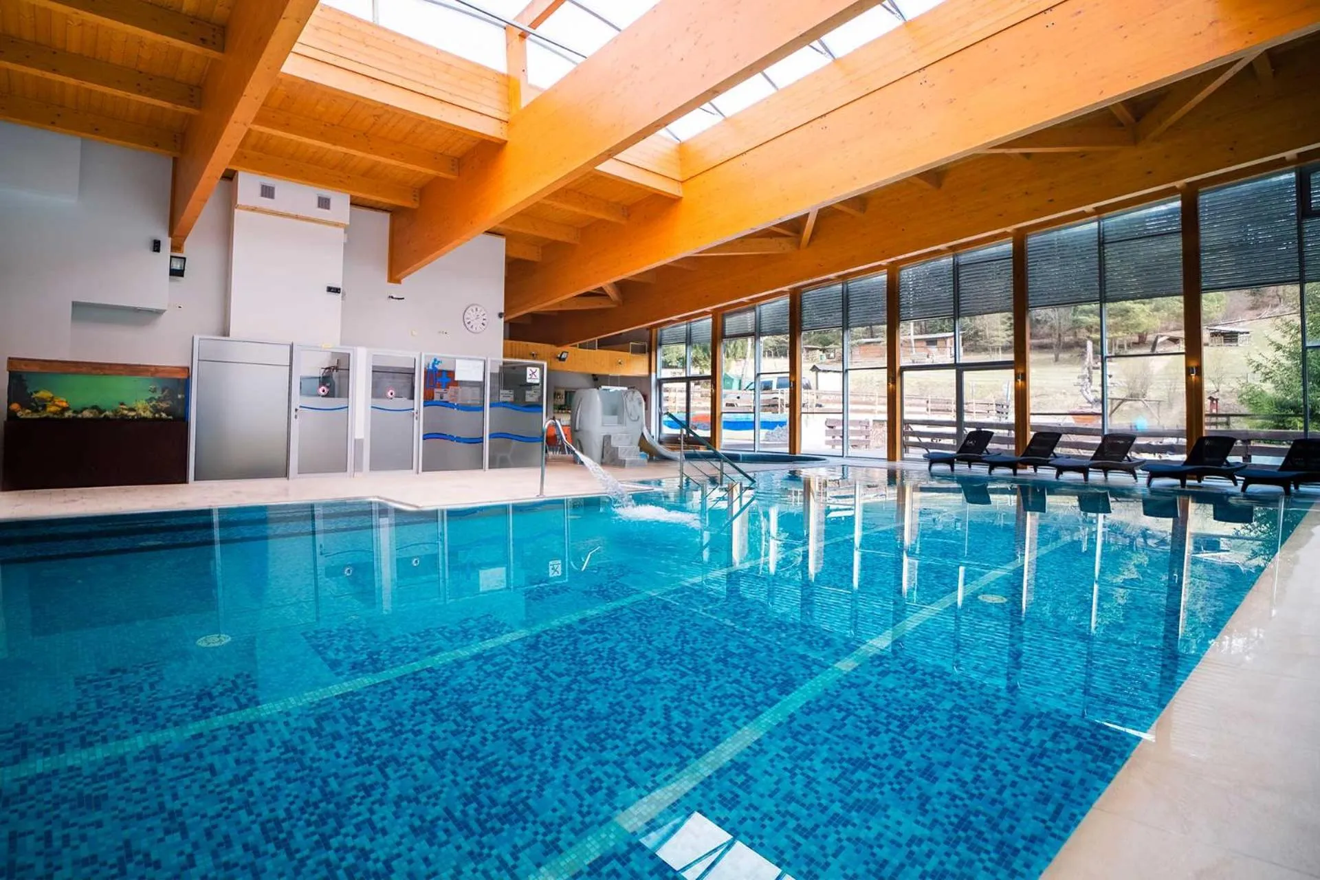 Pool view in Wellness & Spa Hotel Čertov