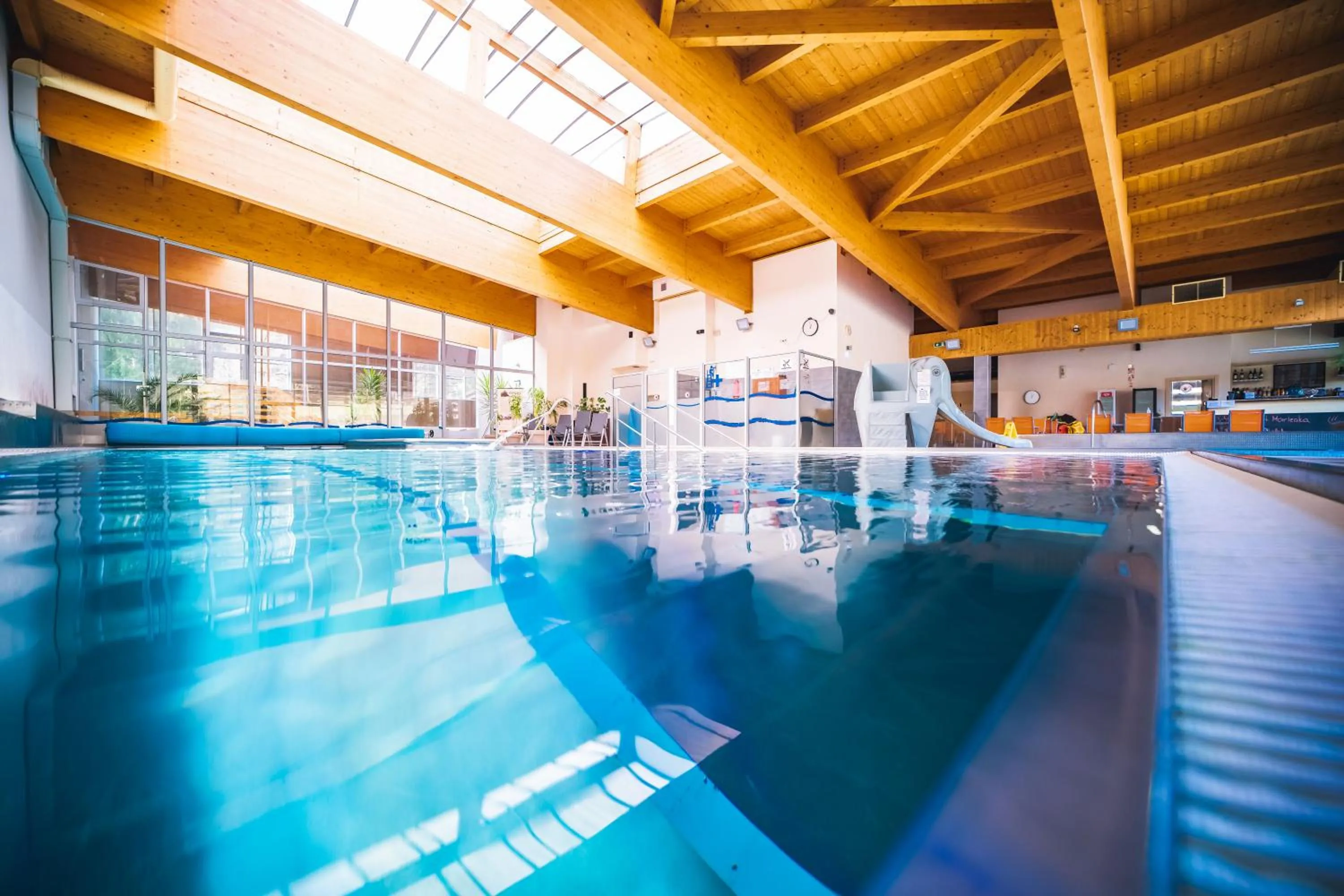 Pool view in Wellness & Spa Hotel Čertov