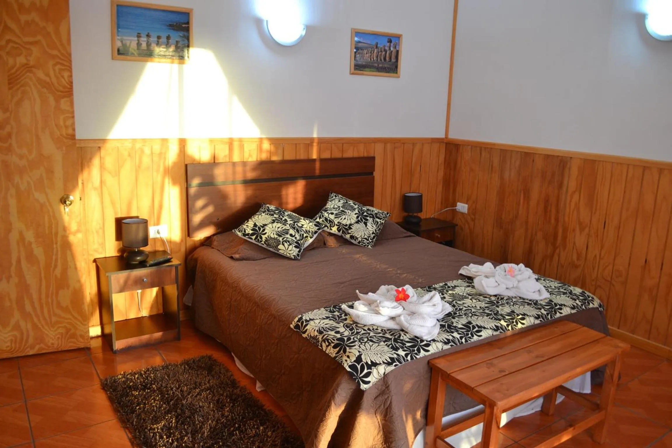 Bed in Cabañas Henua Iti