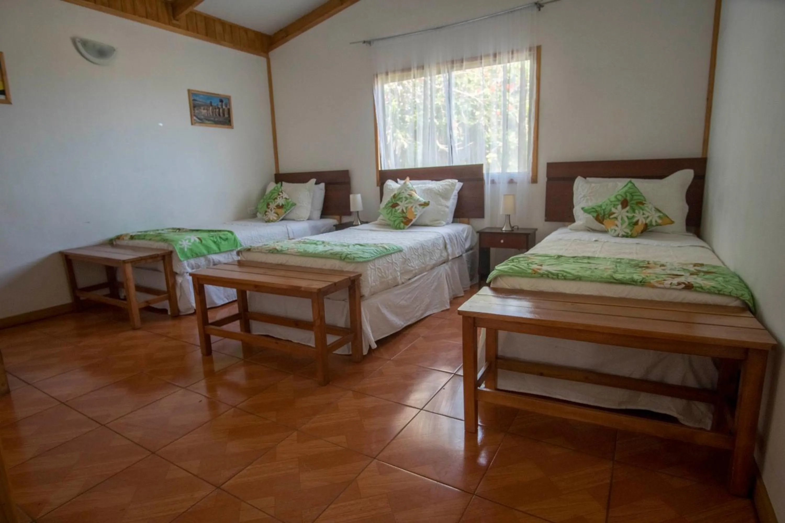 Bed in Cabañas Henua Iti