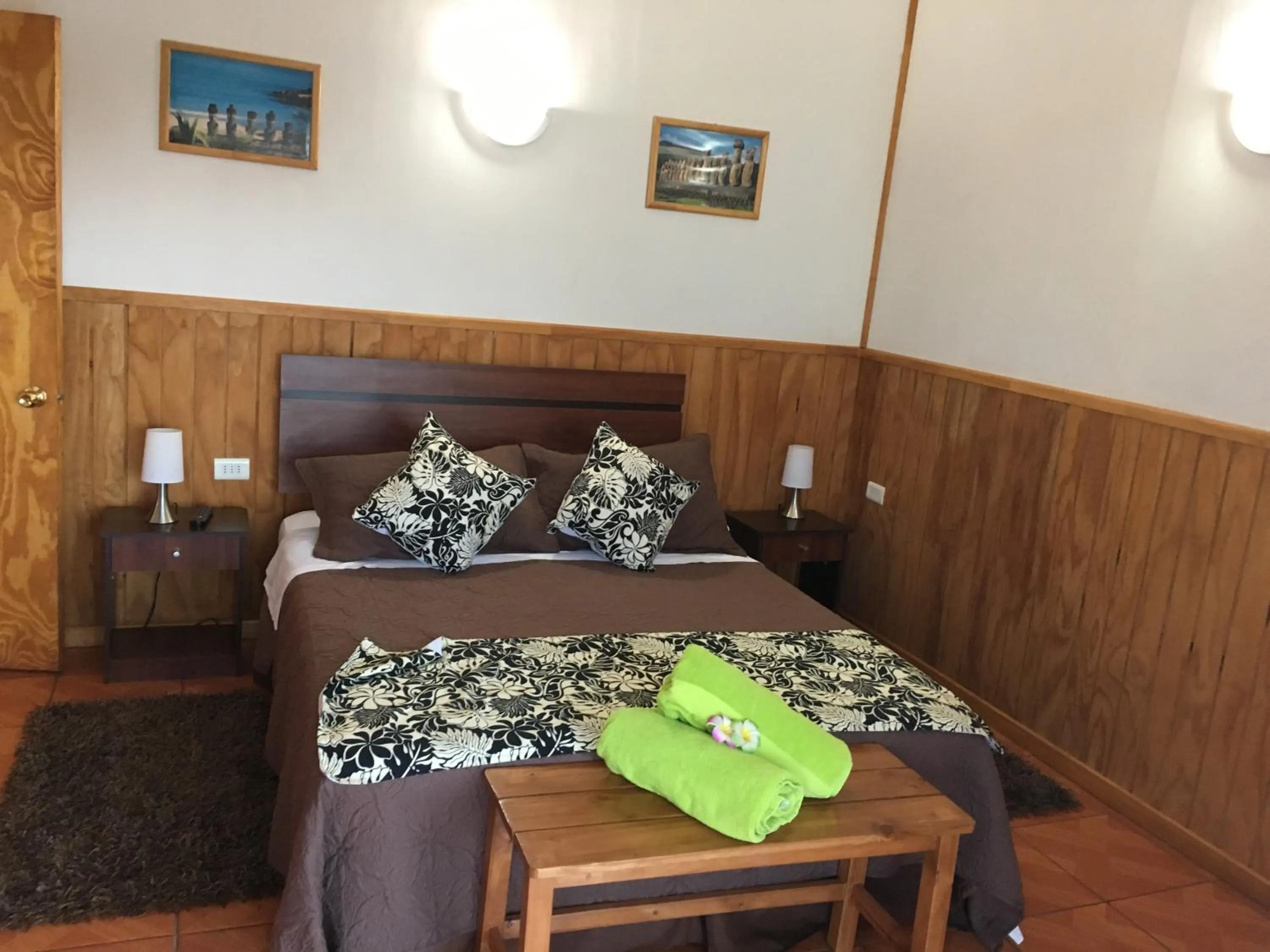 Bed in Cabañas Henua Iti