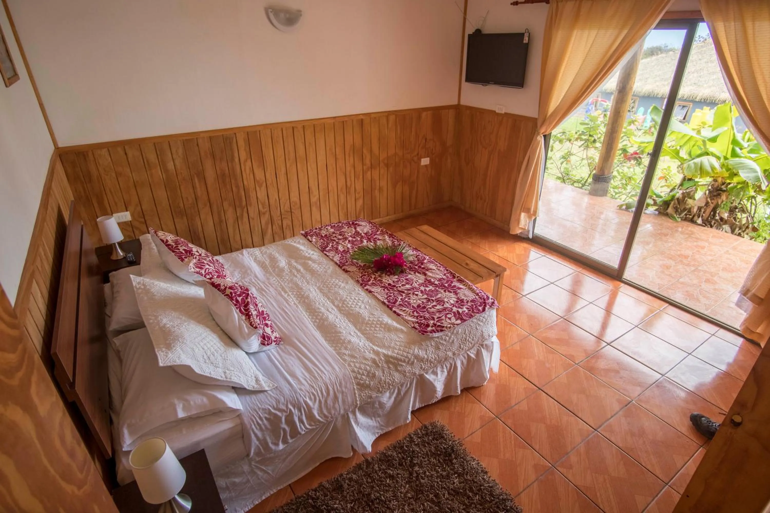 Bed in Cabañas Henua Iti