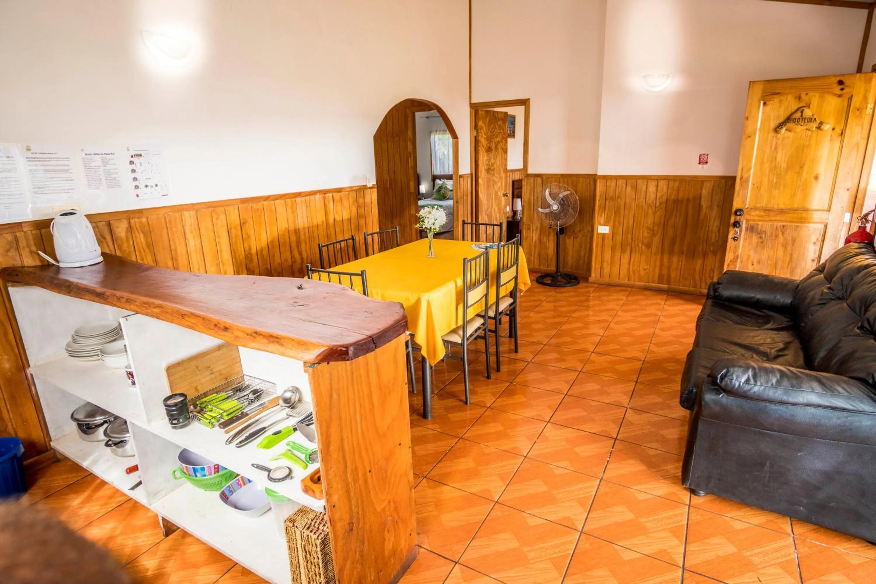 Kitchen or kitchenette in Cabañas Henua Iti