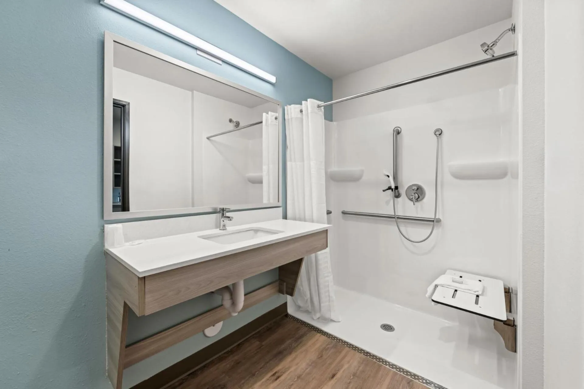 Bathroom in WoodSpring Suites Lebanon