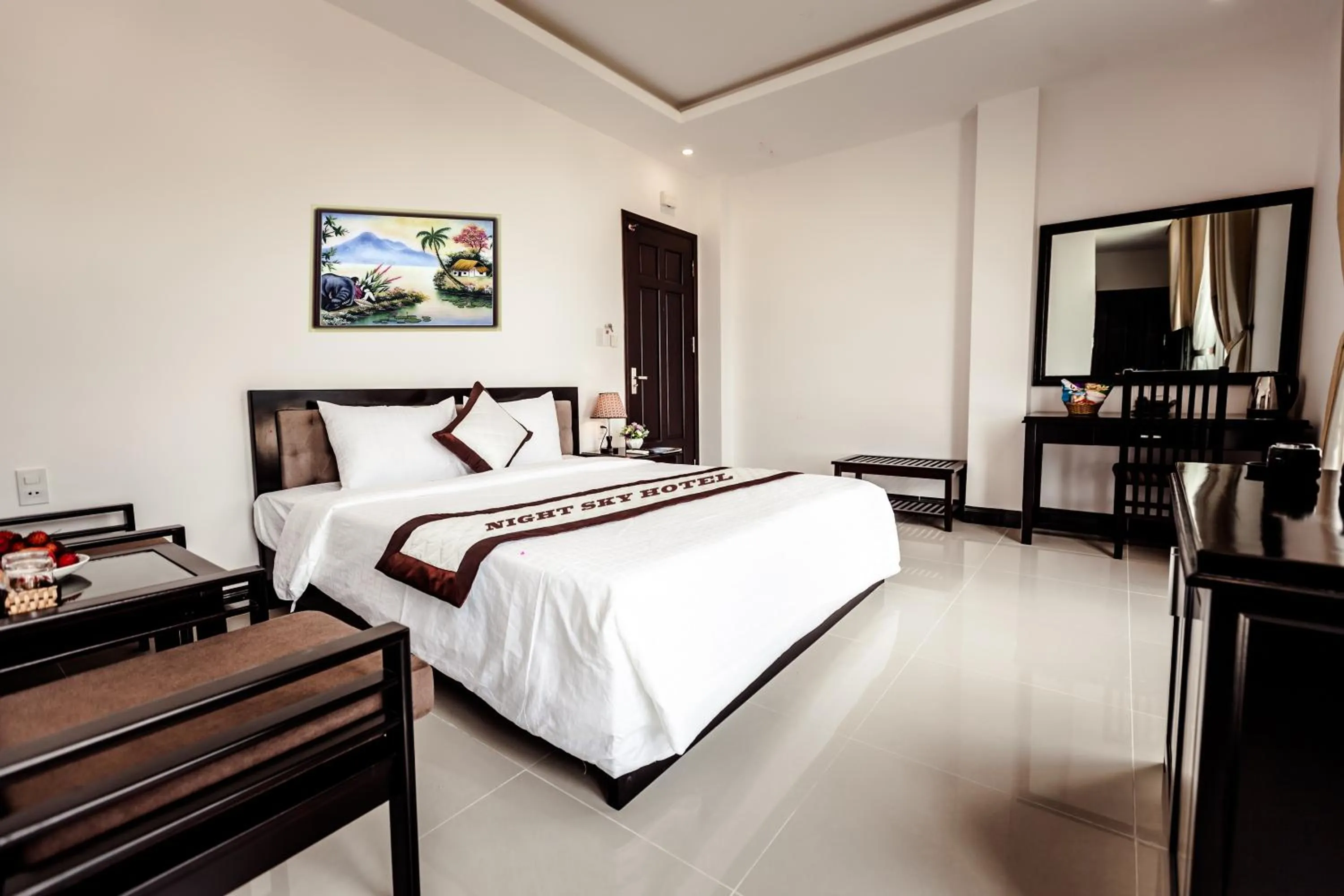 Bed in Night Sky Hotel