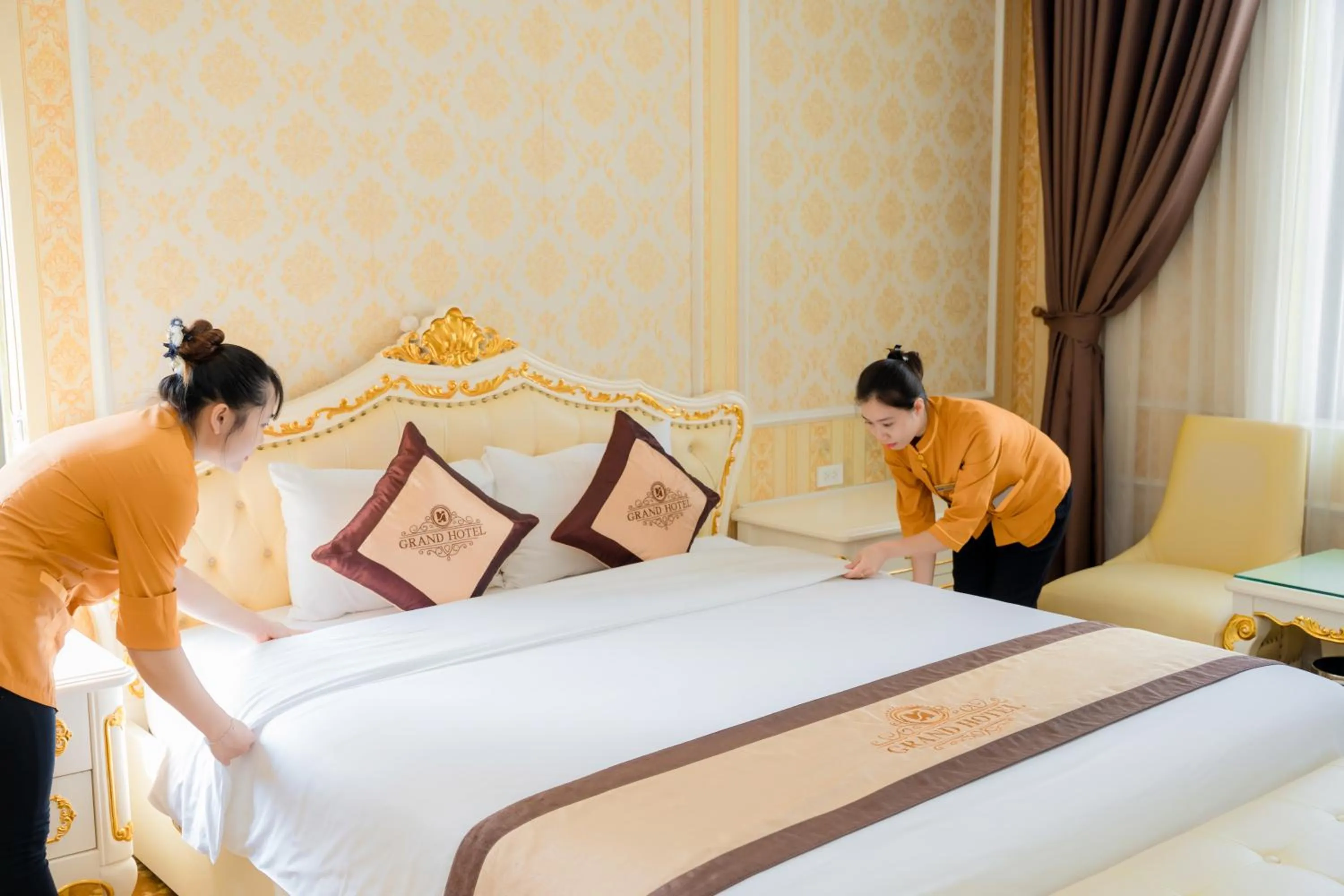 Bed in Grand Hotel