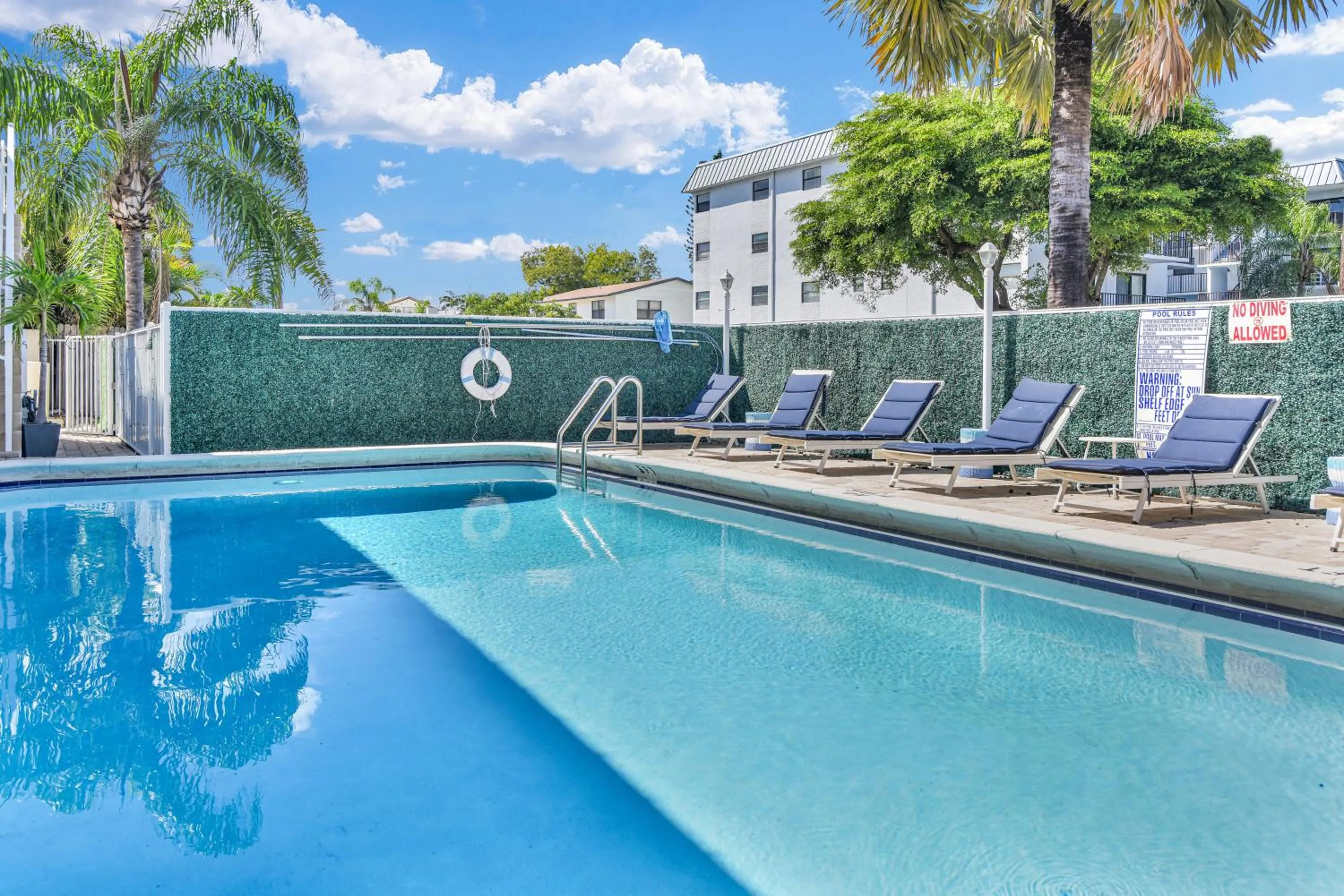 Pool view in The Shores Hotel