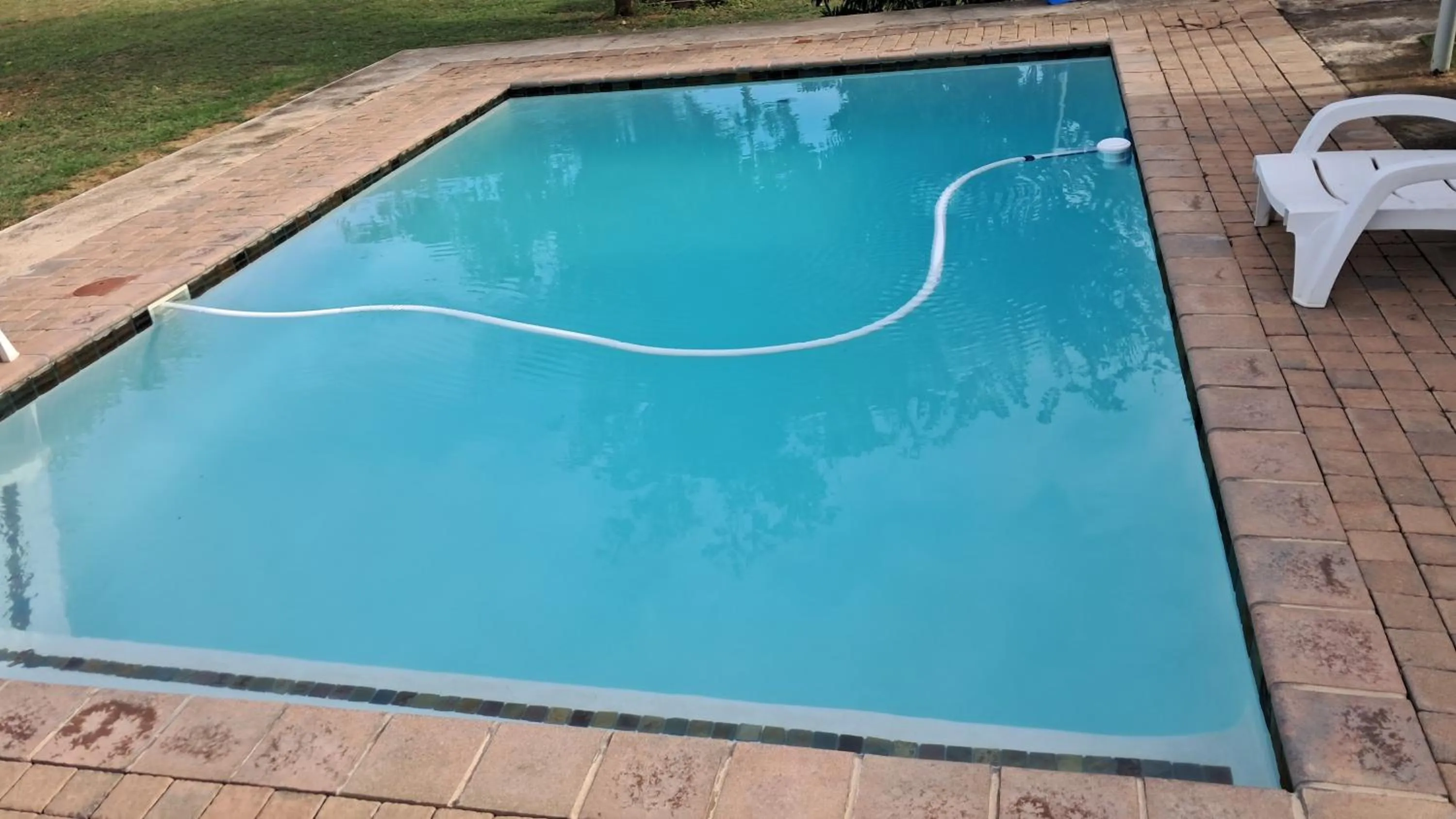 Pool view in Sand River Cottages