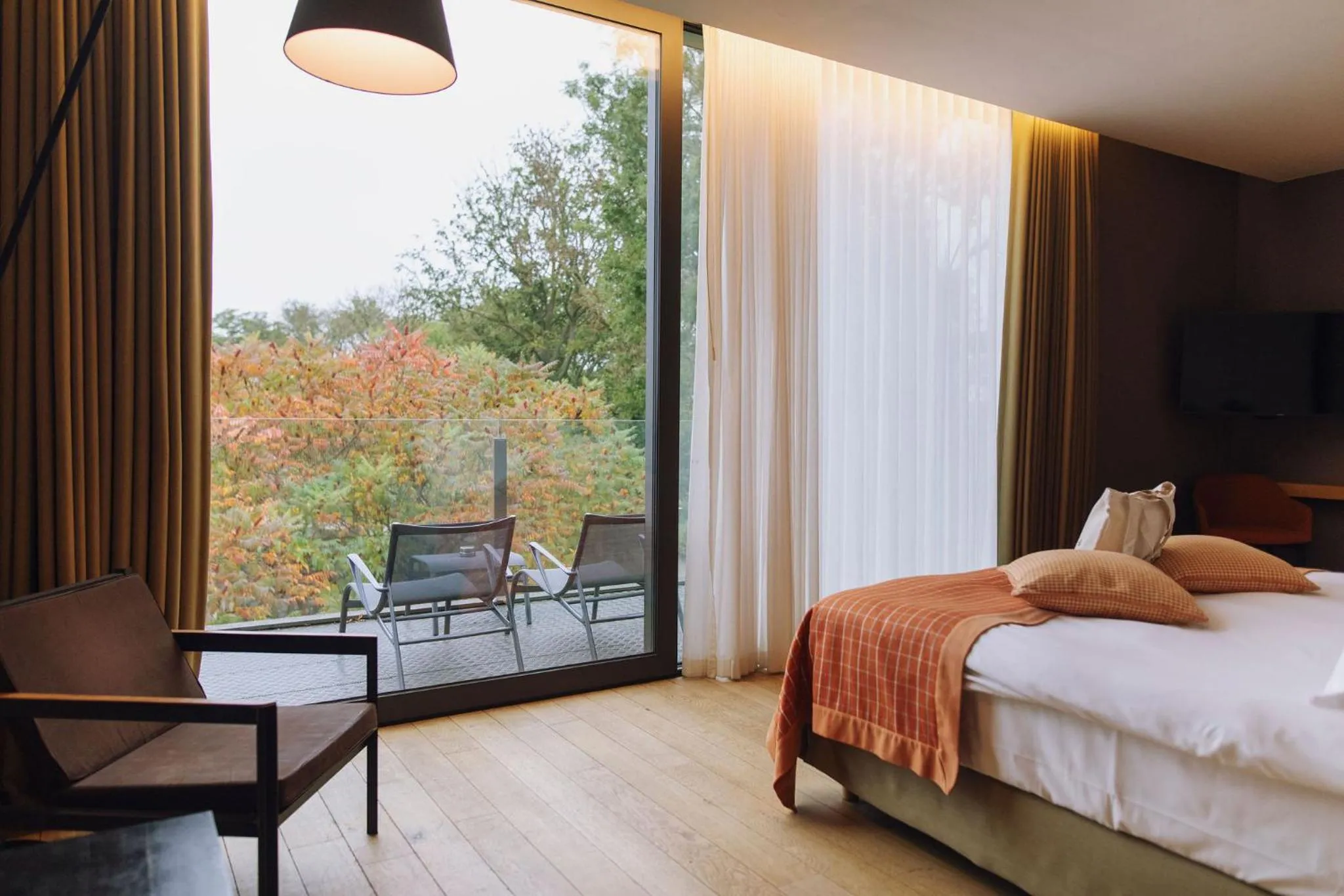 View (from property/room), Bed in Domaine de Naxhelet