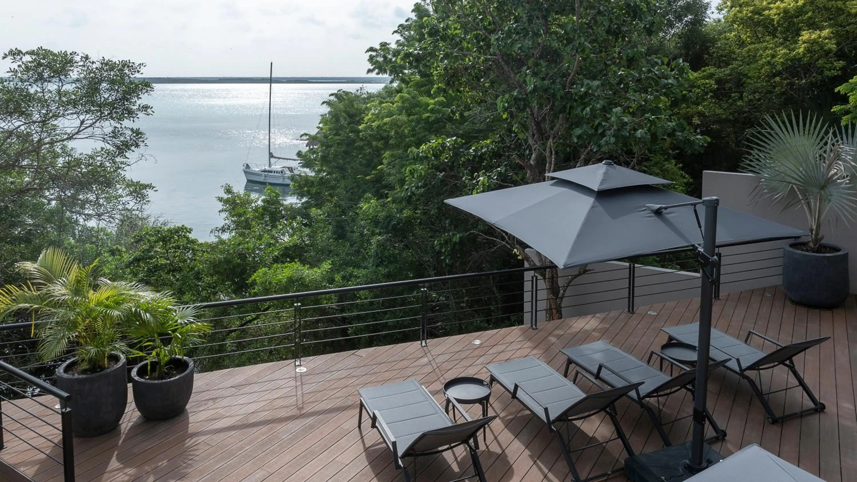 Balcony/Terrace in Amaranto Bacalar Hotel Boutique