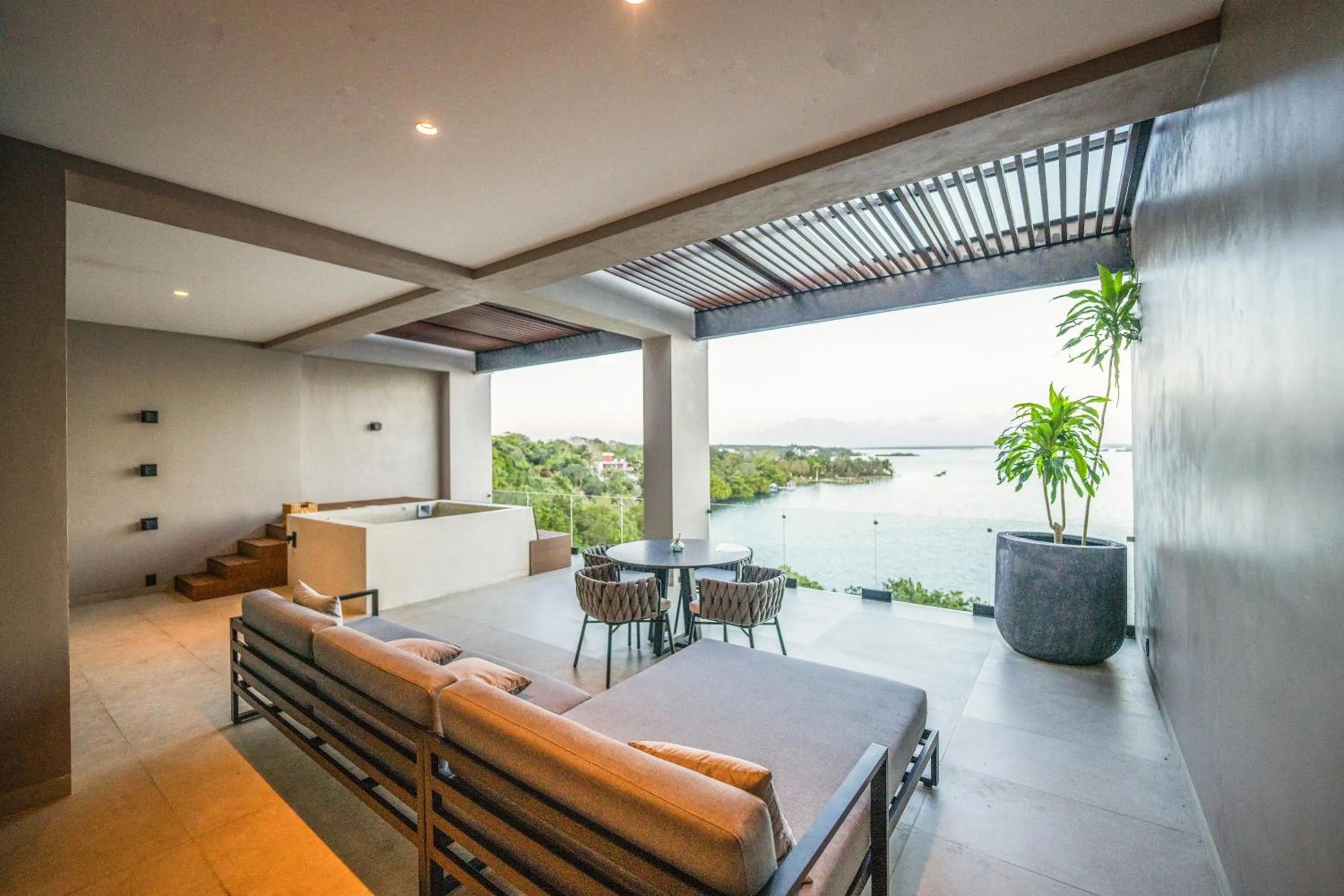 Balcony/Terrace in Amaranto Bacalar Hotel Boutique