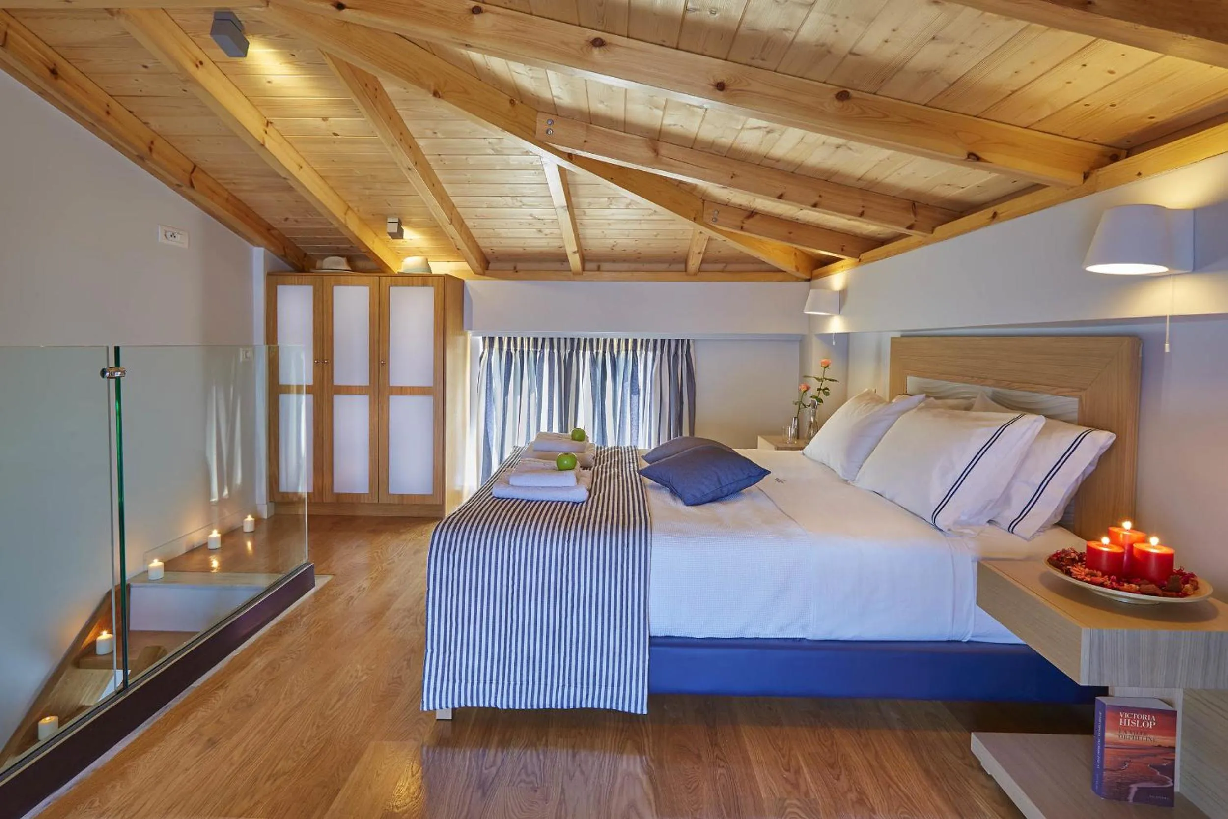 Bed in Mystery Skiathos Luxury Residence