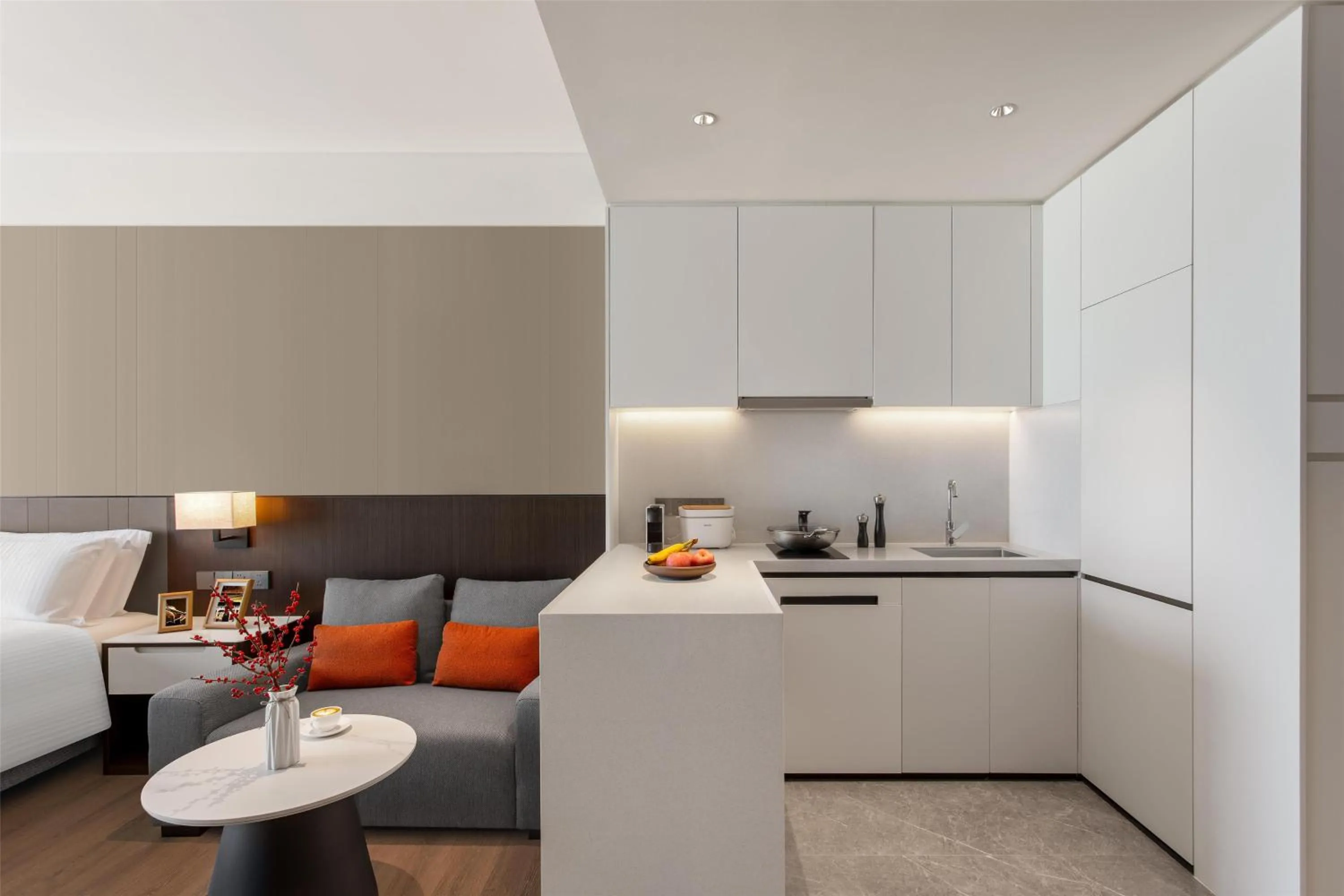 Bedroom in Ascott Fengyishan Shenzhen