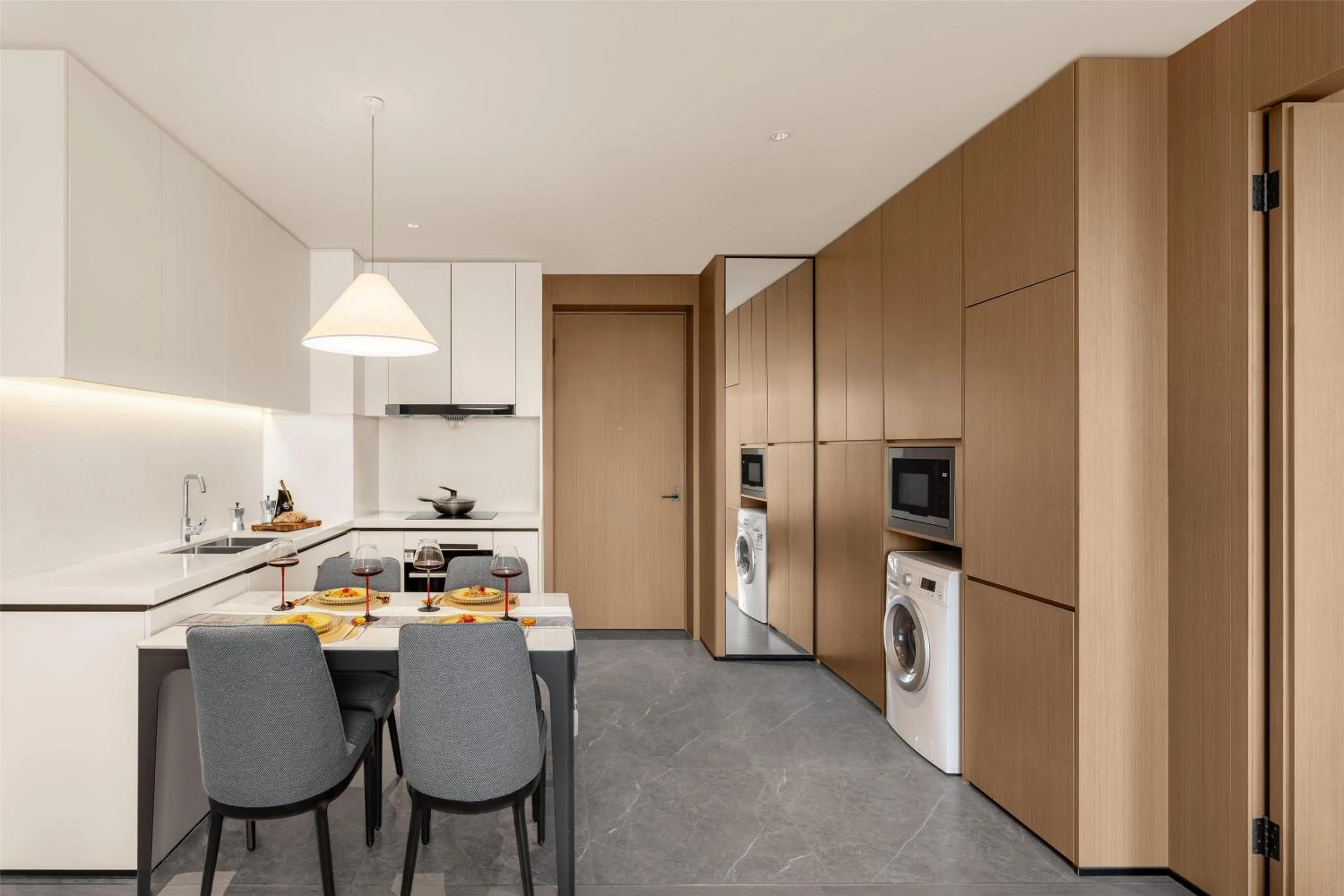 Kitchen or kitchenette in Ascott Fengyishan Shenzhen