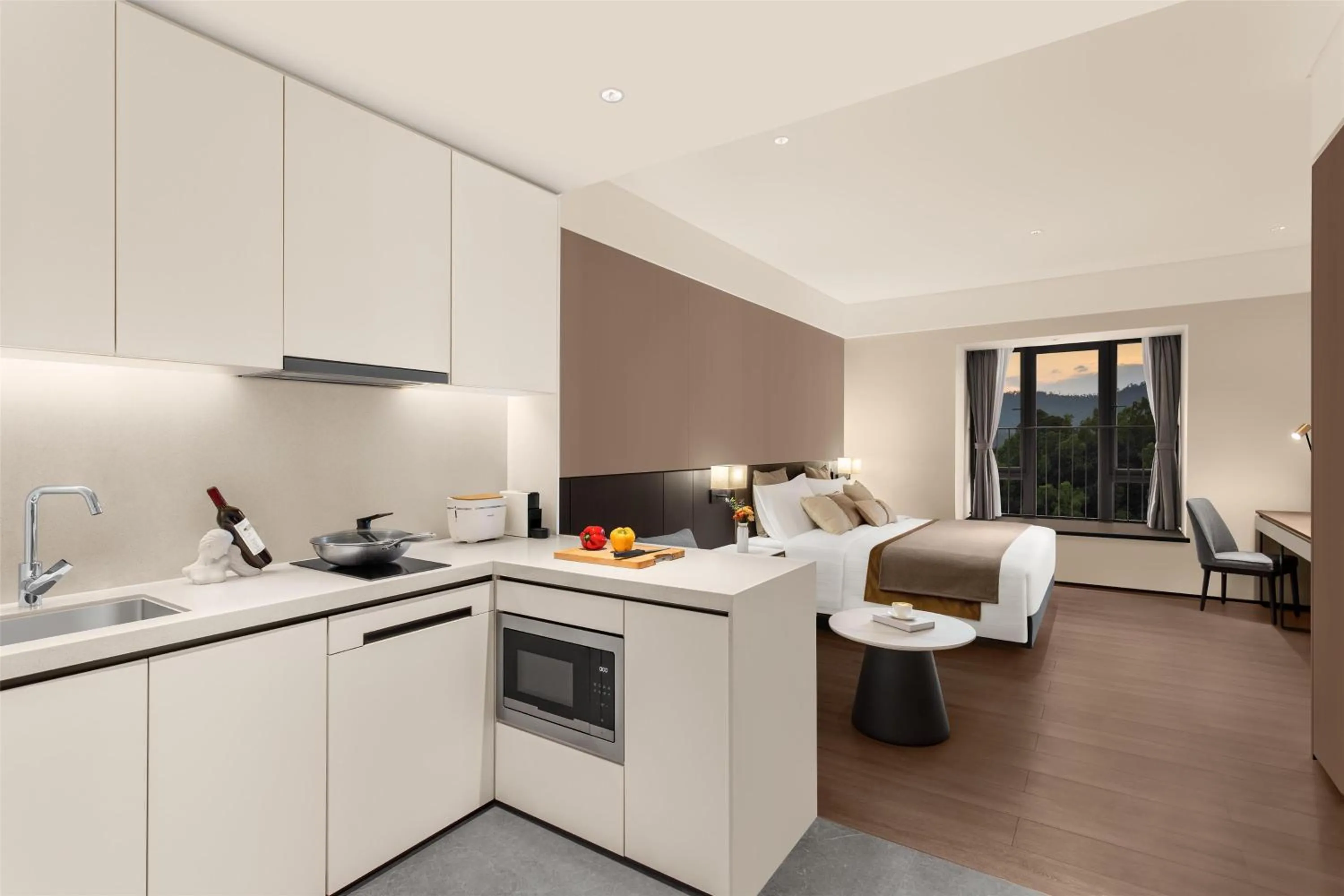 Kitchen or kitchenette in Ascott Fengyishan Shenzhen