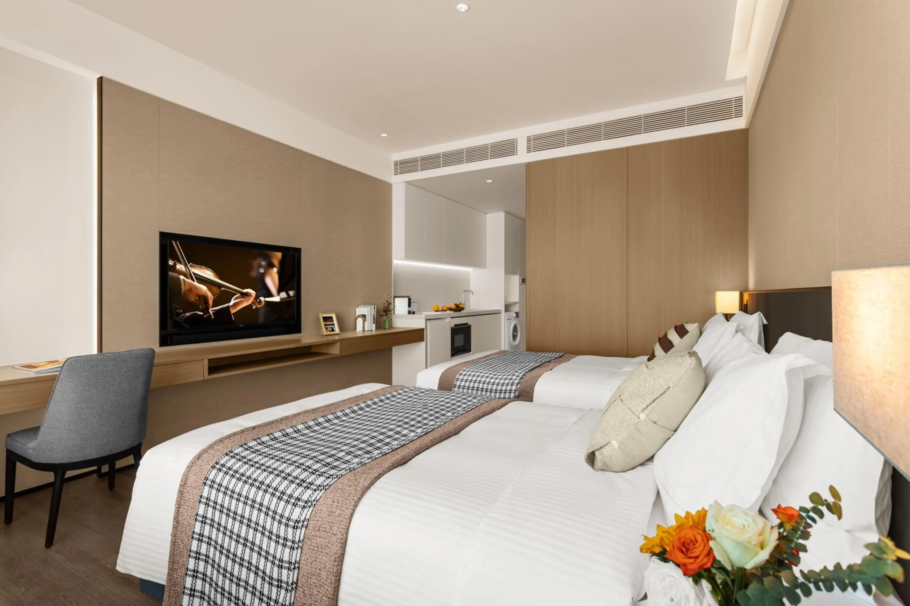 Bed in Ascott Fengyishan Shenzhen