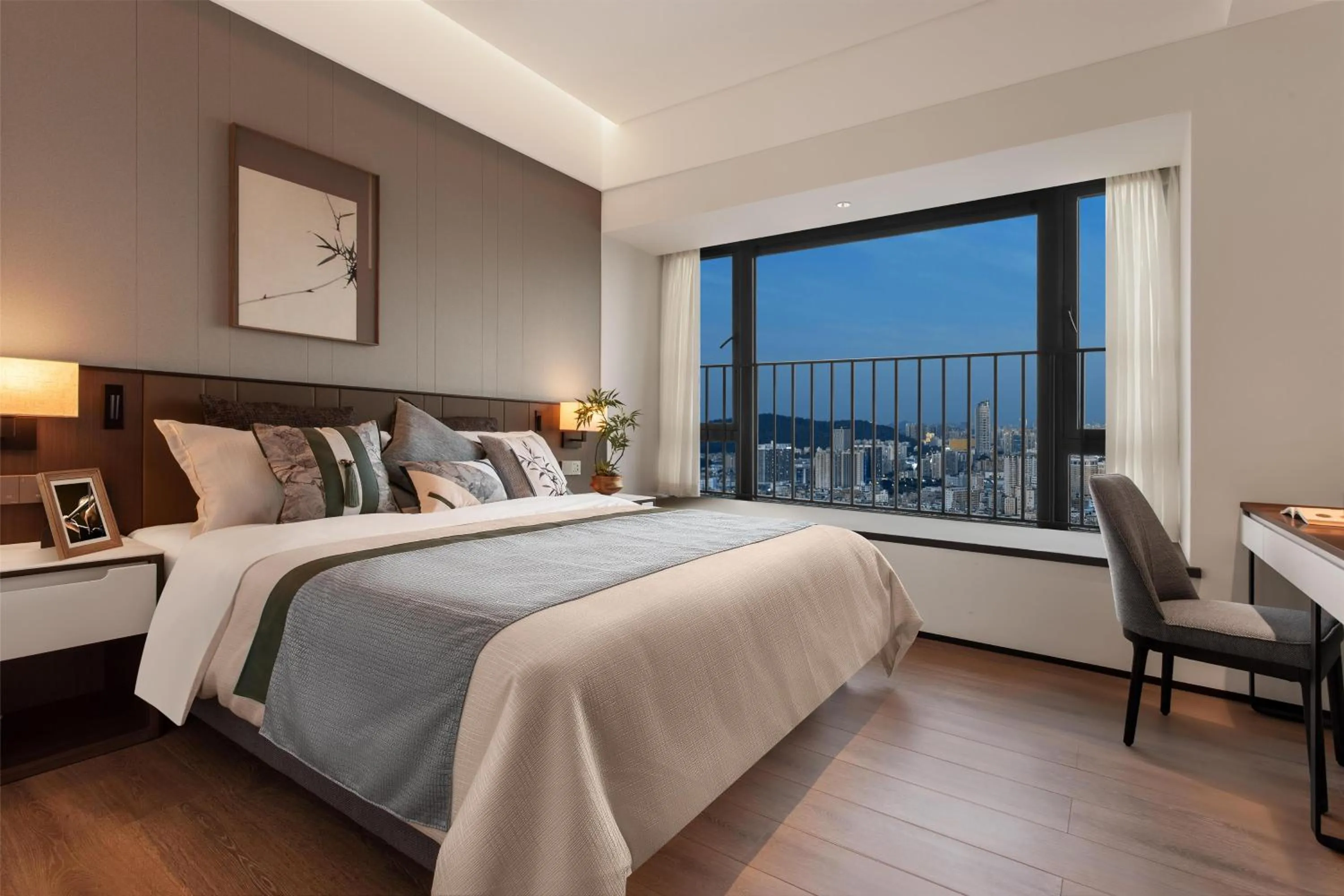 Bedroom, Bed in Ascott Fengyishan Shenzhen