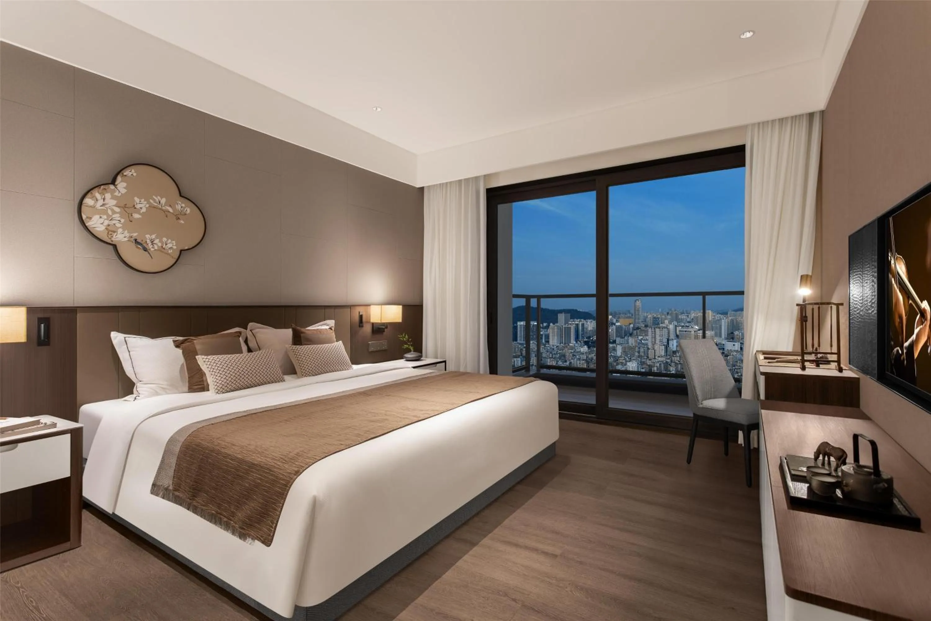 Bedroom, Bed in Ascott Fengyishan Shenzhen