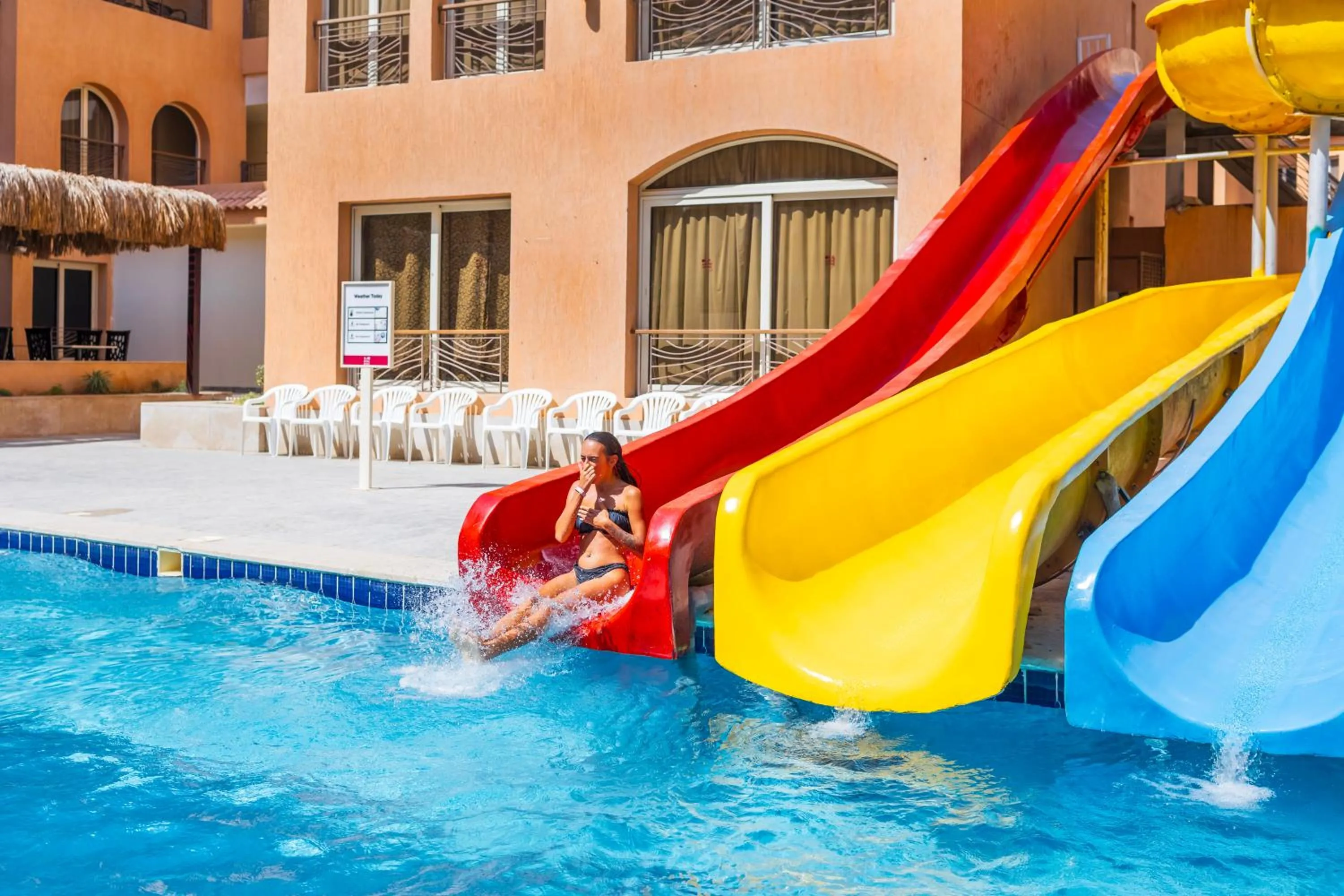 Swimming pool in La Rosa Boho Aqua park Hotel