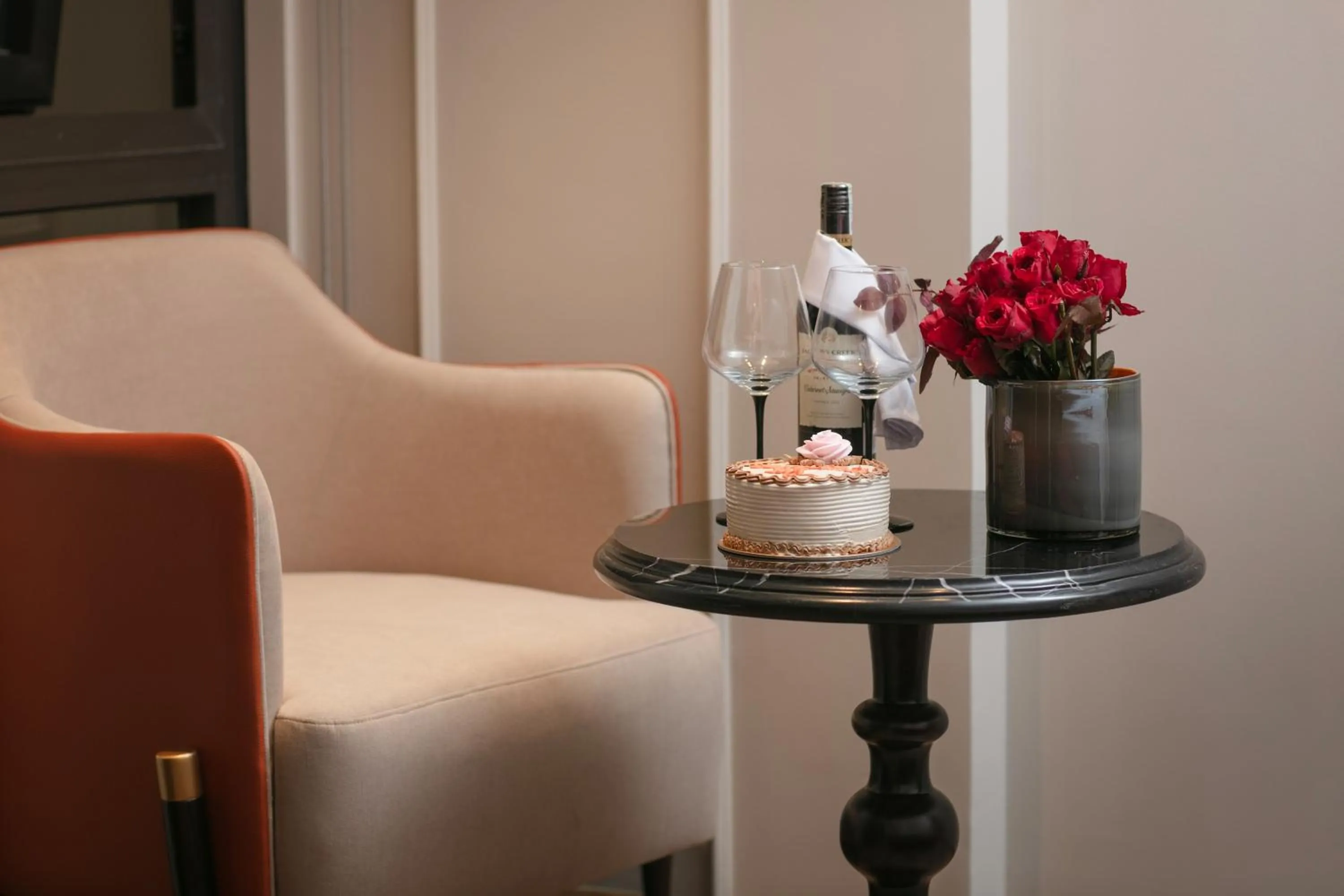 Seating area in Le Premier Hotel & Rooftop Bar