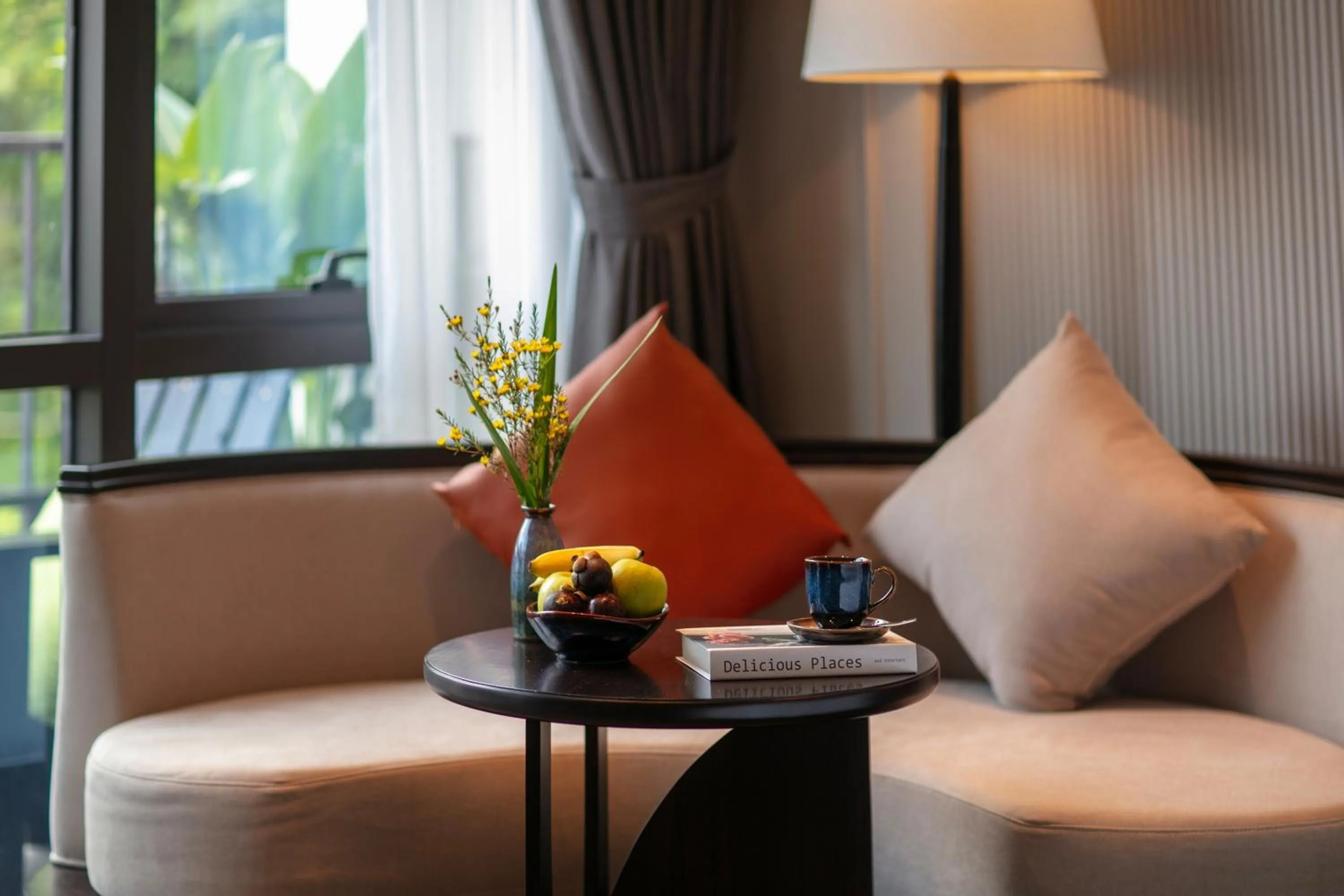 Seating area in Le Premier Hotel & Rooftop Bar