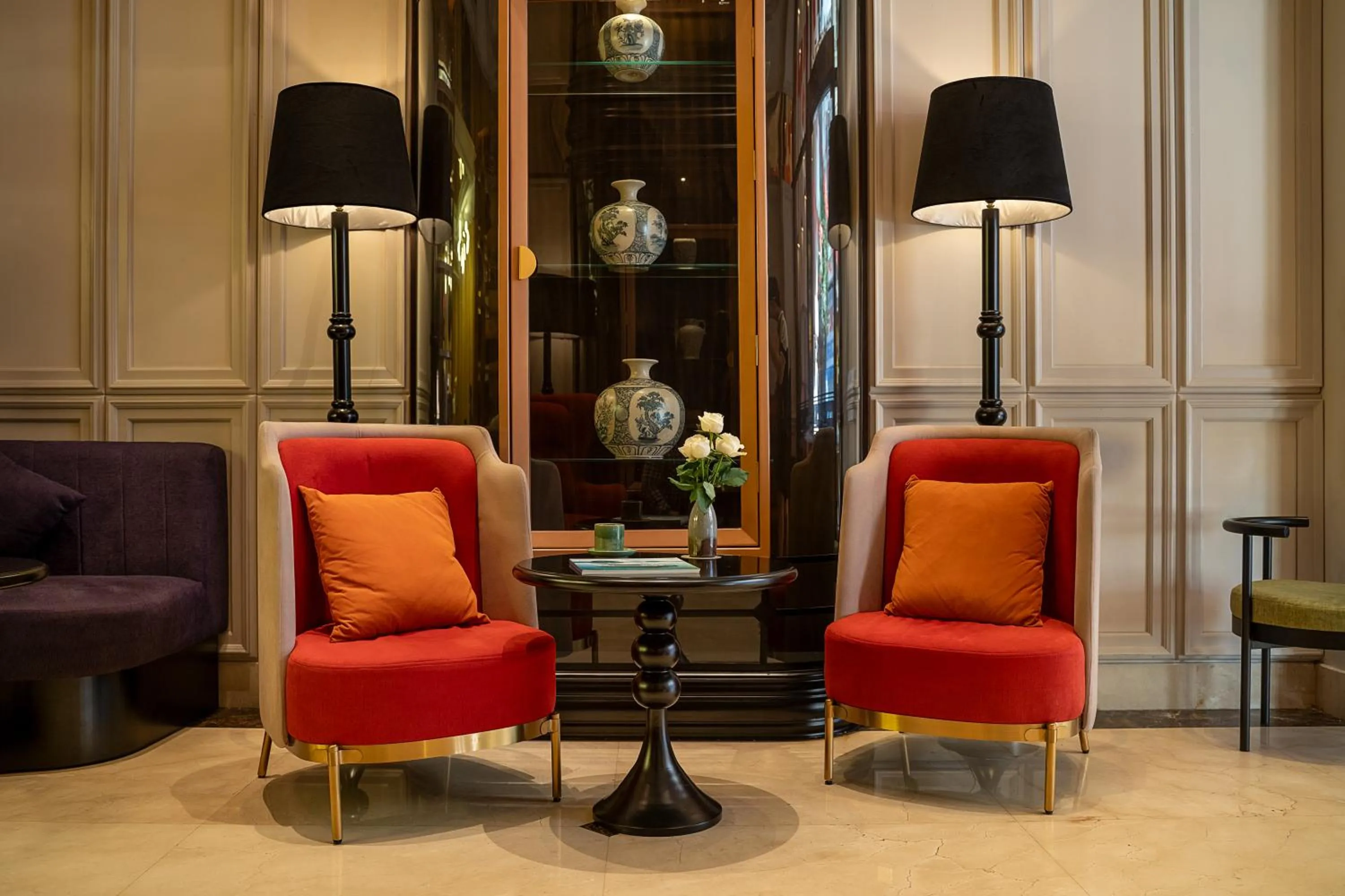 Seating area in Le Premier Hotel & Rooftop Bar