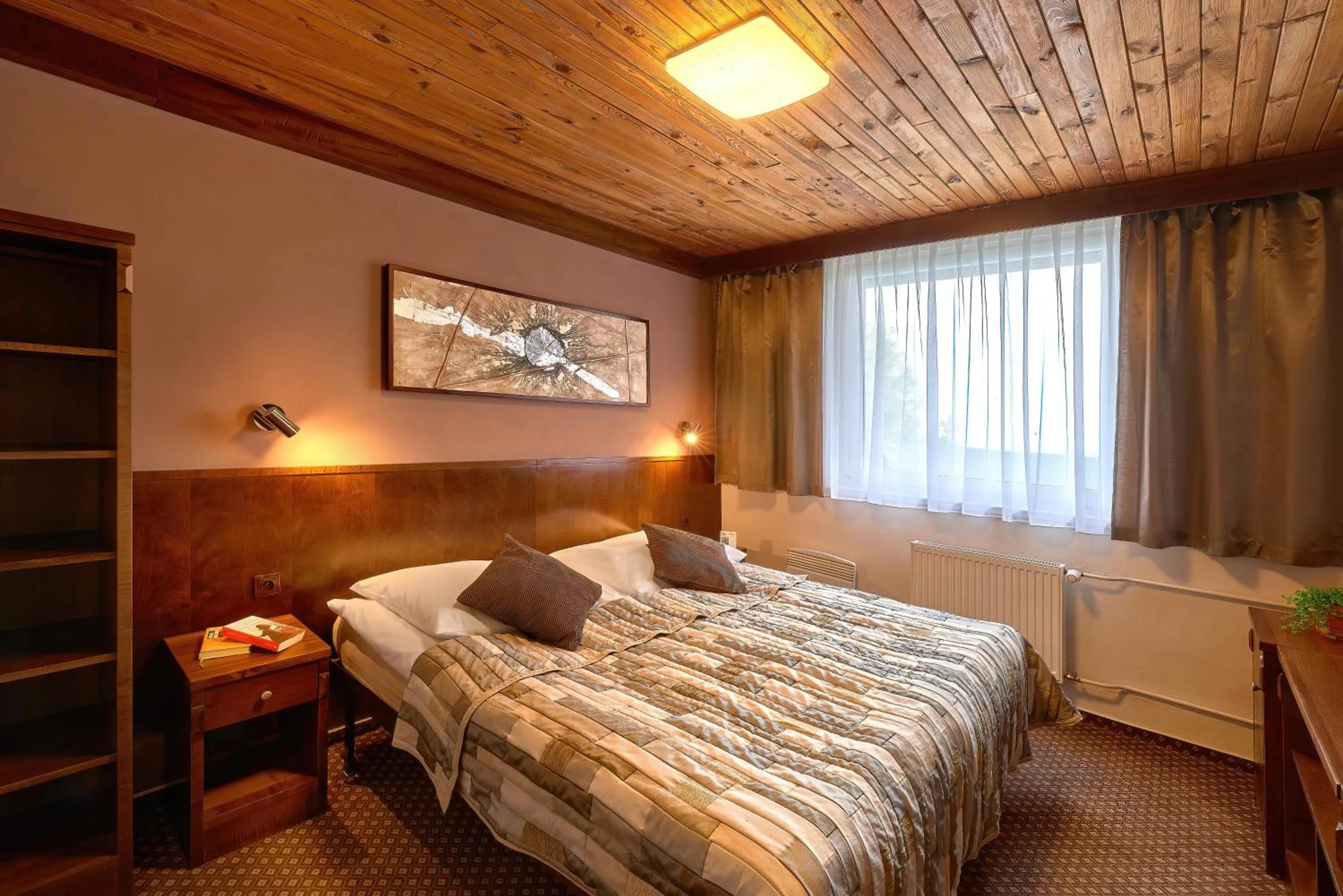 Bedroom, Bed in Hotel Tetřeví Boudy