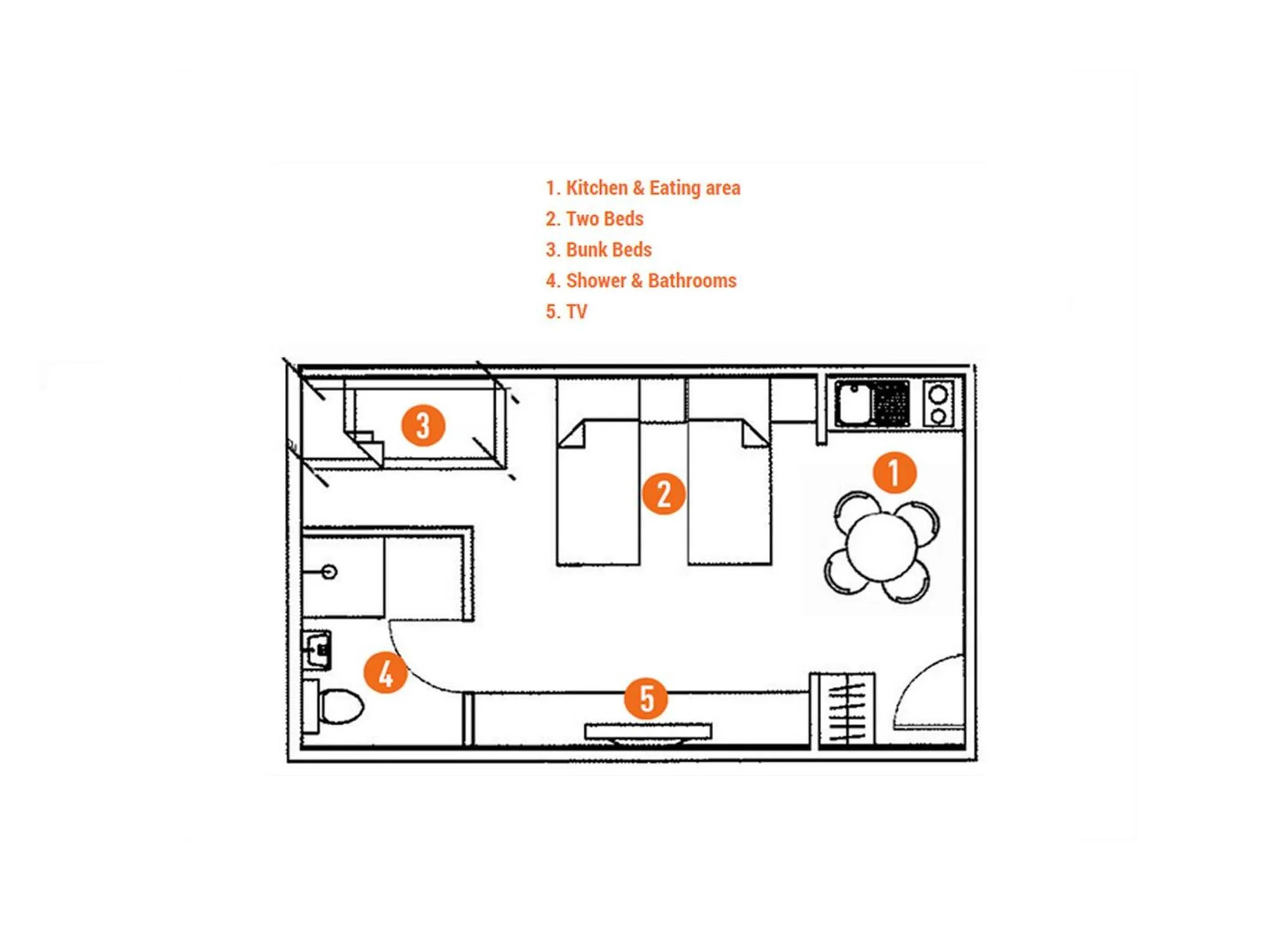 Floor plan in South Central Apartments