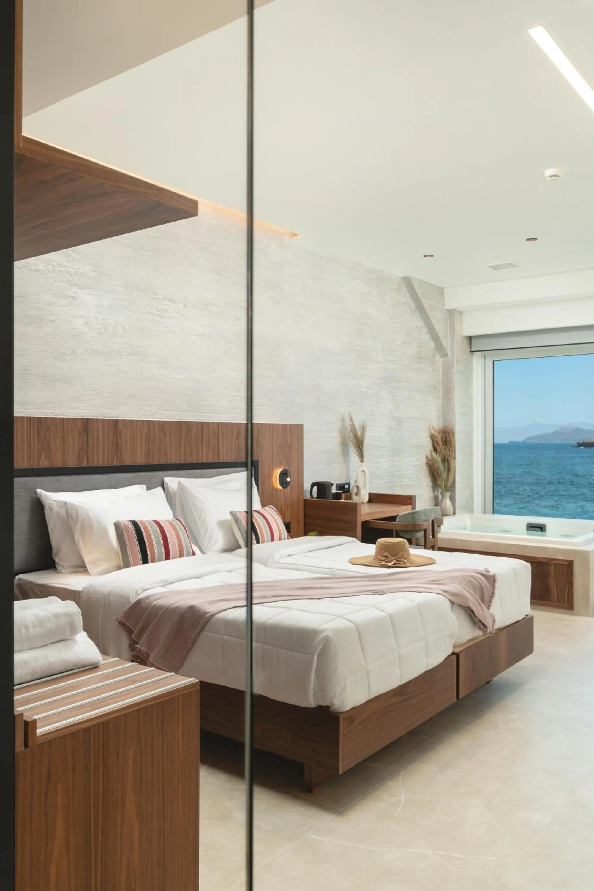 Bed in Elia Sea Suites